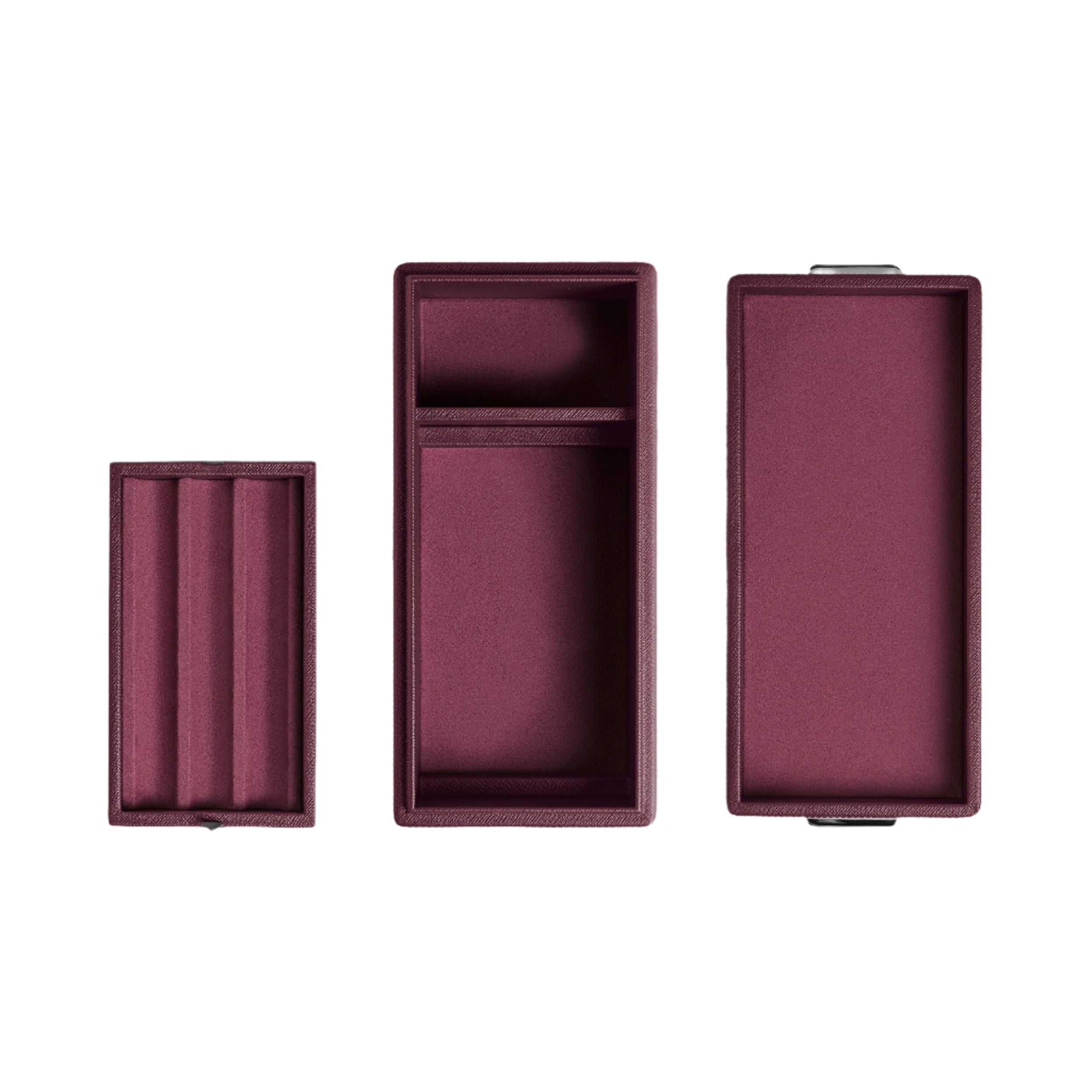 Pen Box in Cassis Saffiano Leather