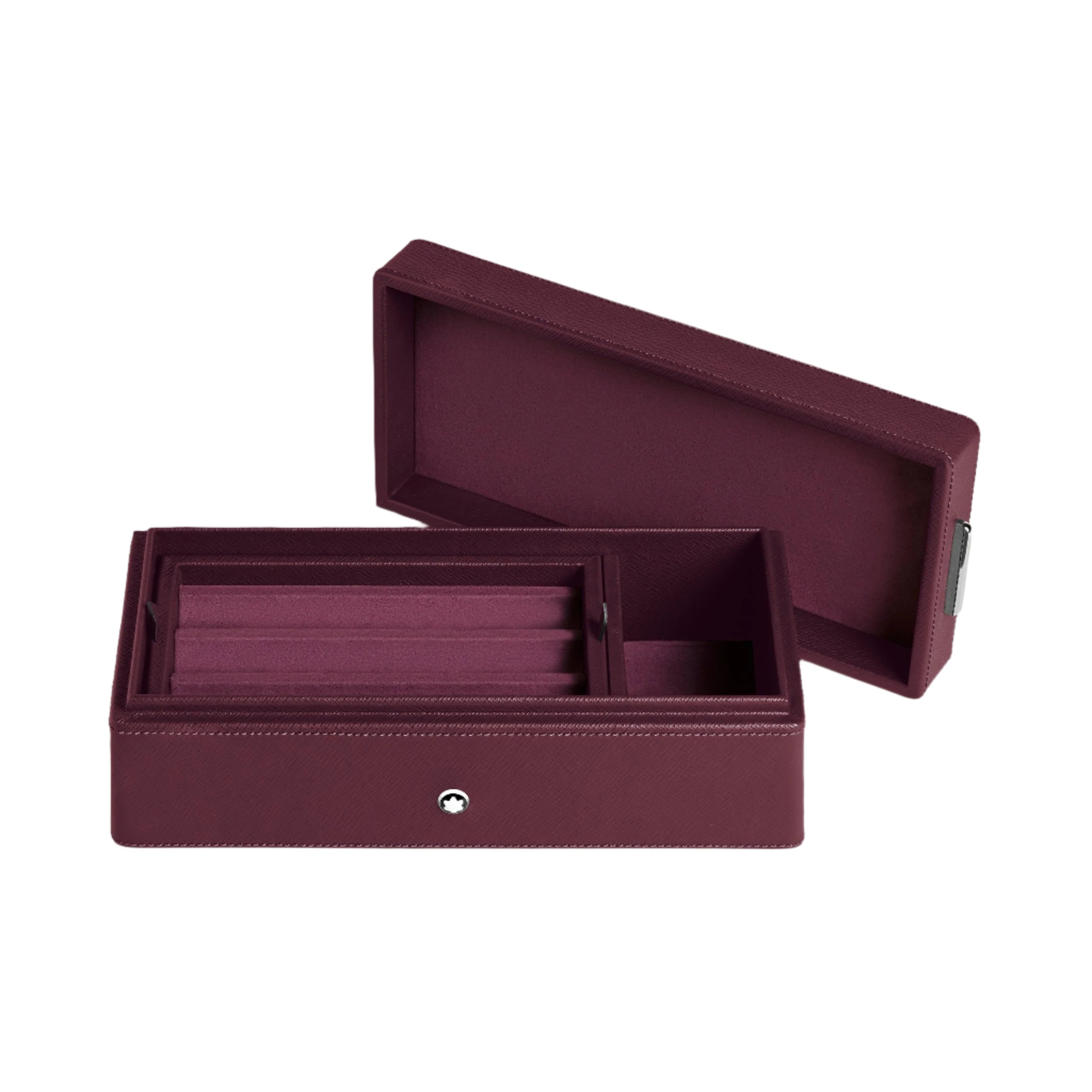 Pen Box in Cassis Saffiano Leather