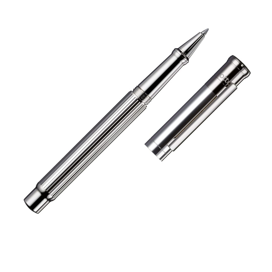 design04 rollerball in argento sterling guilloché a righe