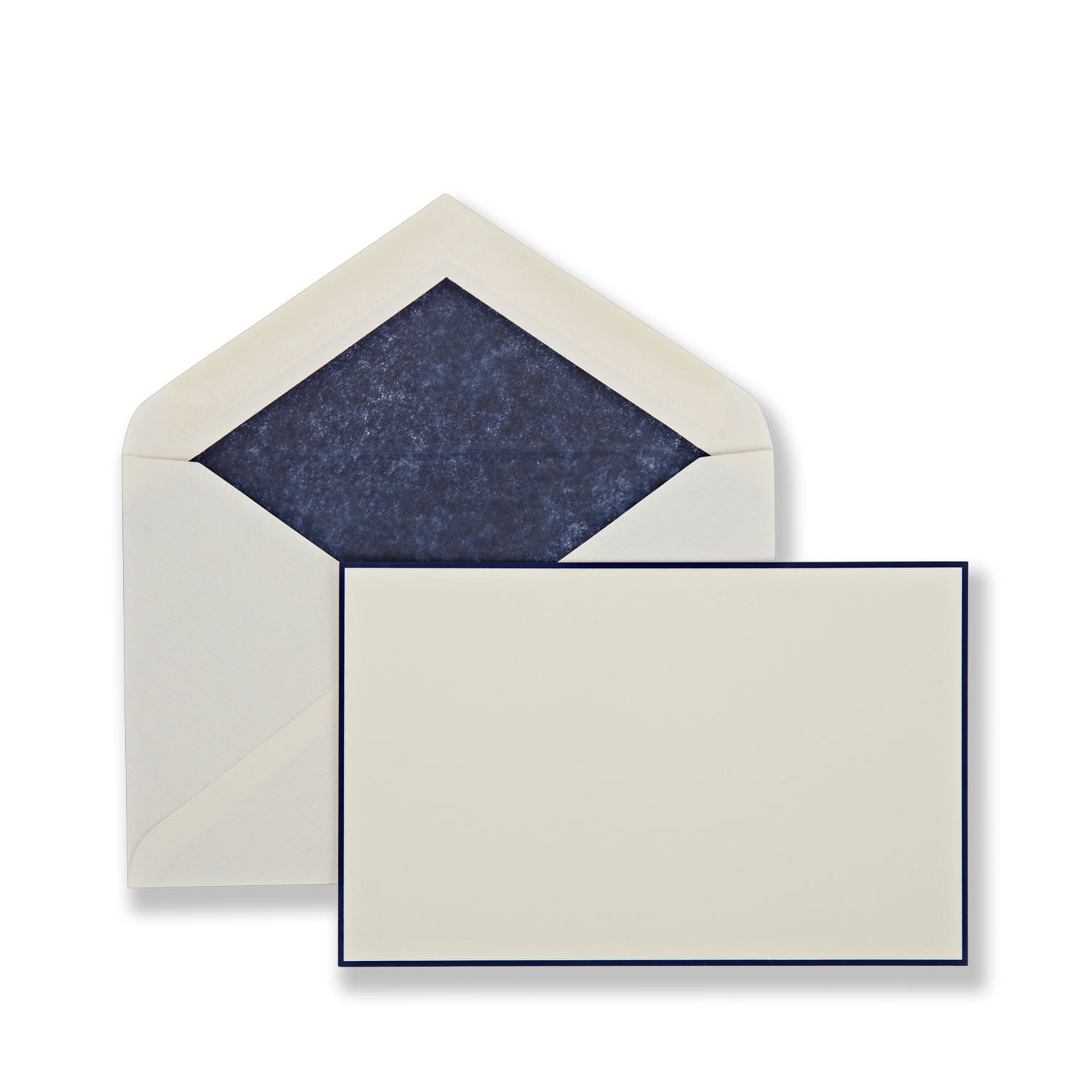 SMYTHSON Navy Bordered Correspondence Cards