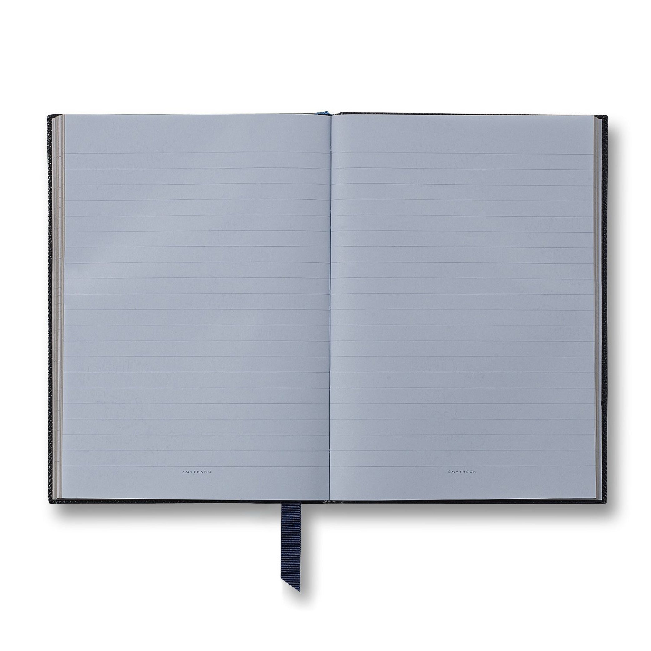 SMYTHSON Navy Soho Notebook in Panama