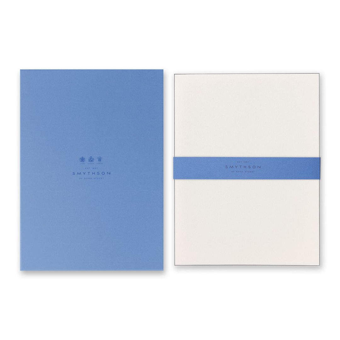 SMYTHSON Grey Bordered Kings Writing Paper