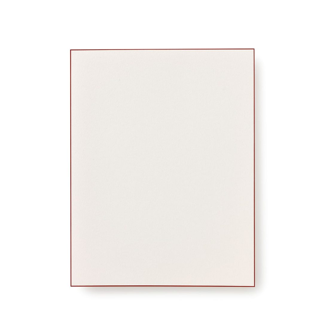 SMYTHSON Poinsettia Red Bordered Kings Writing Paper