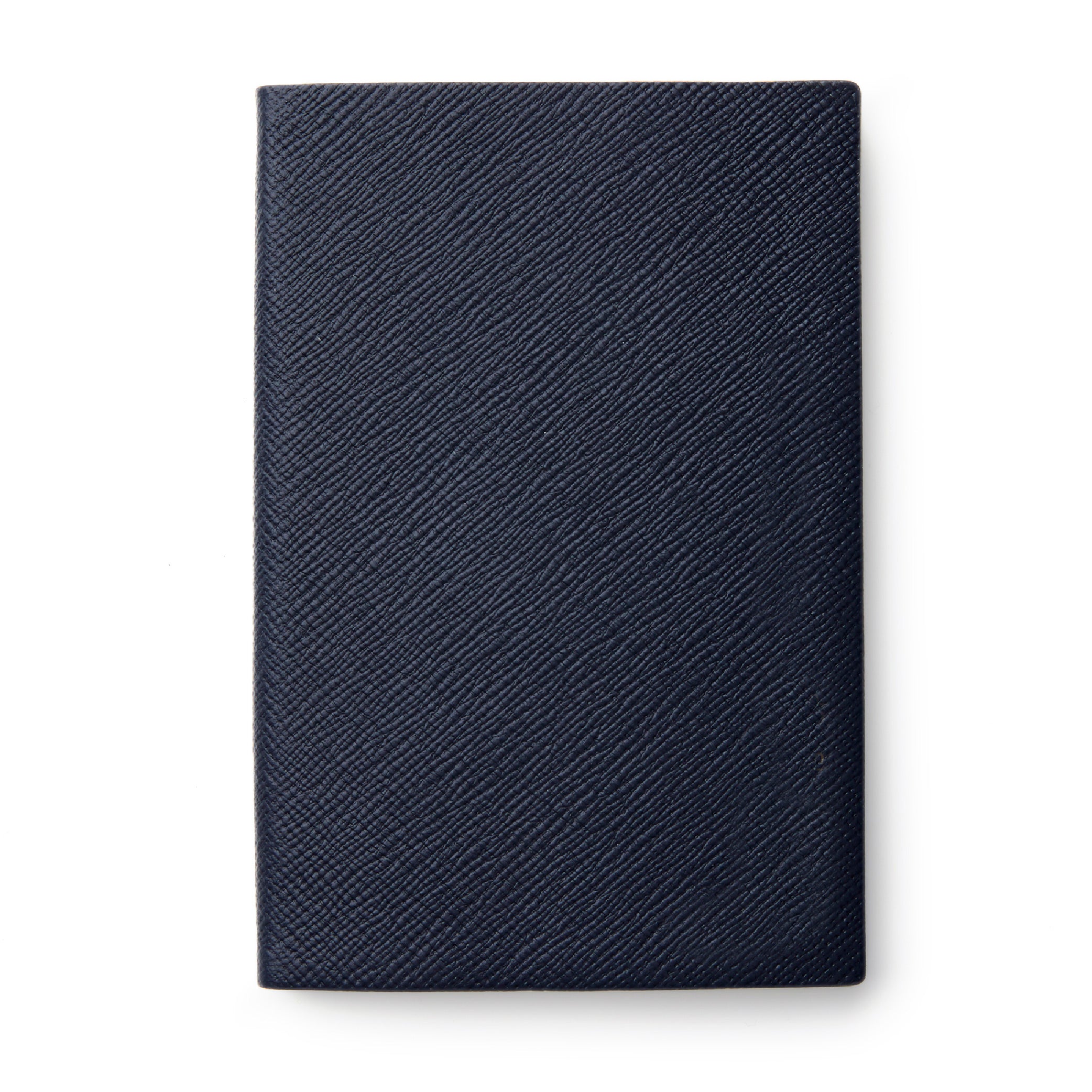 SMYTHSON Navy Chelsea Notebook in Panama