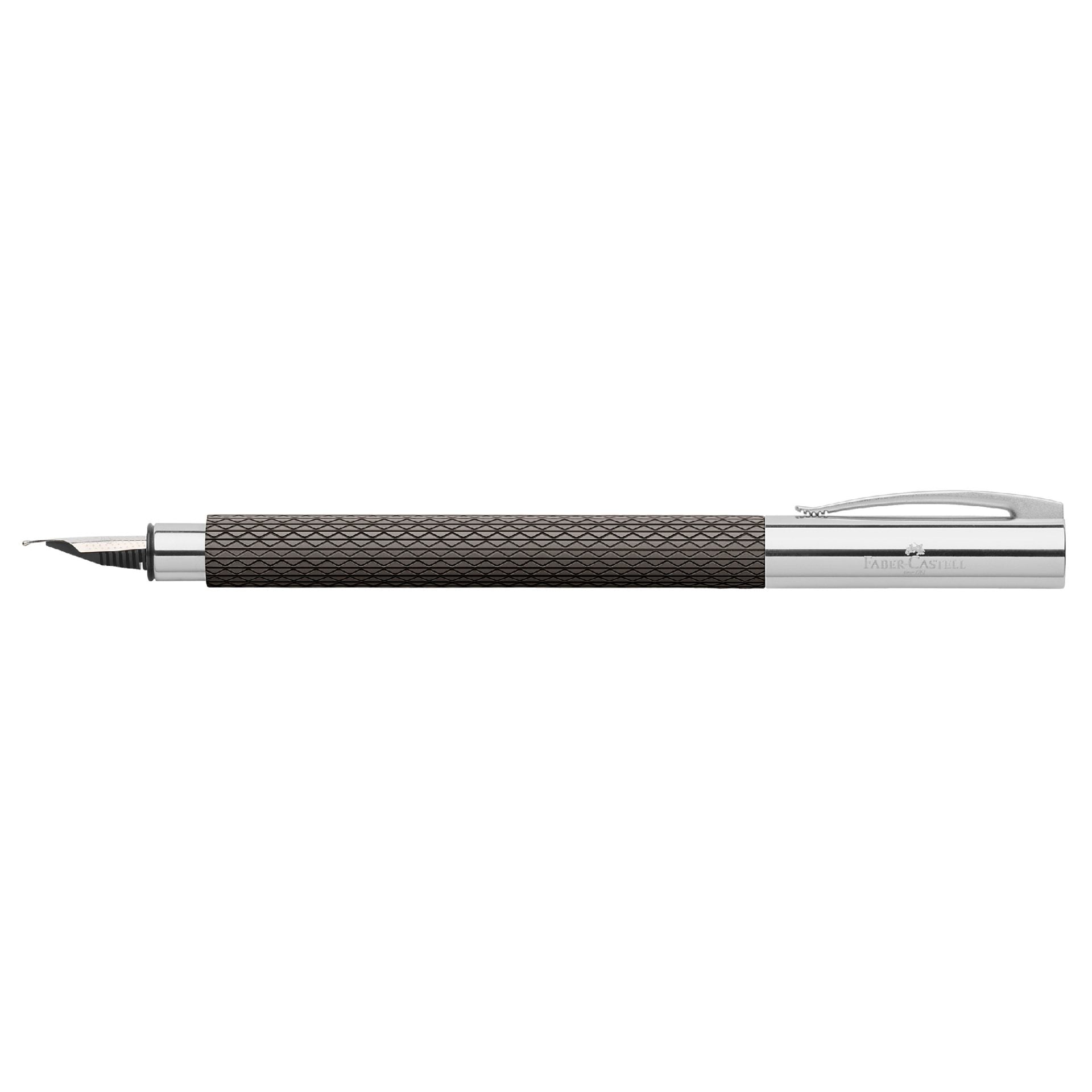 FABER-CASTELL Füllfederhalter Ambition OpArt, Schwarz, Sand, Mittel