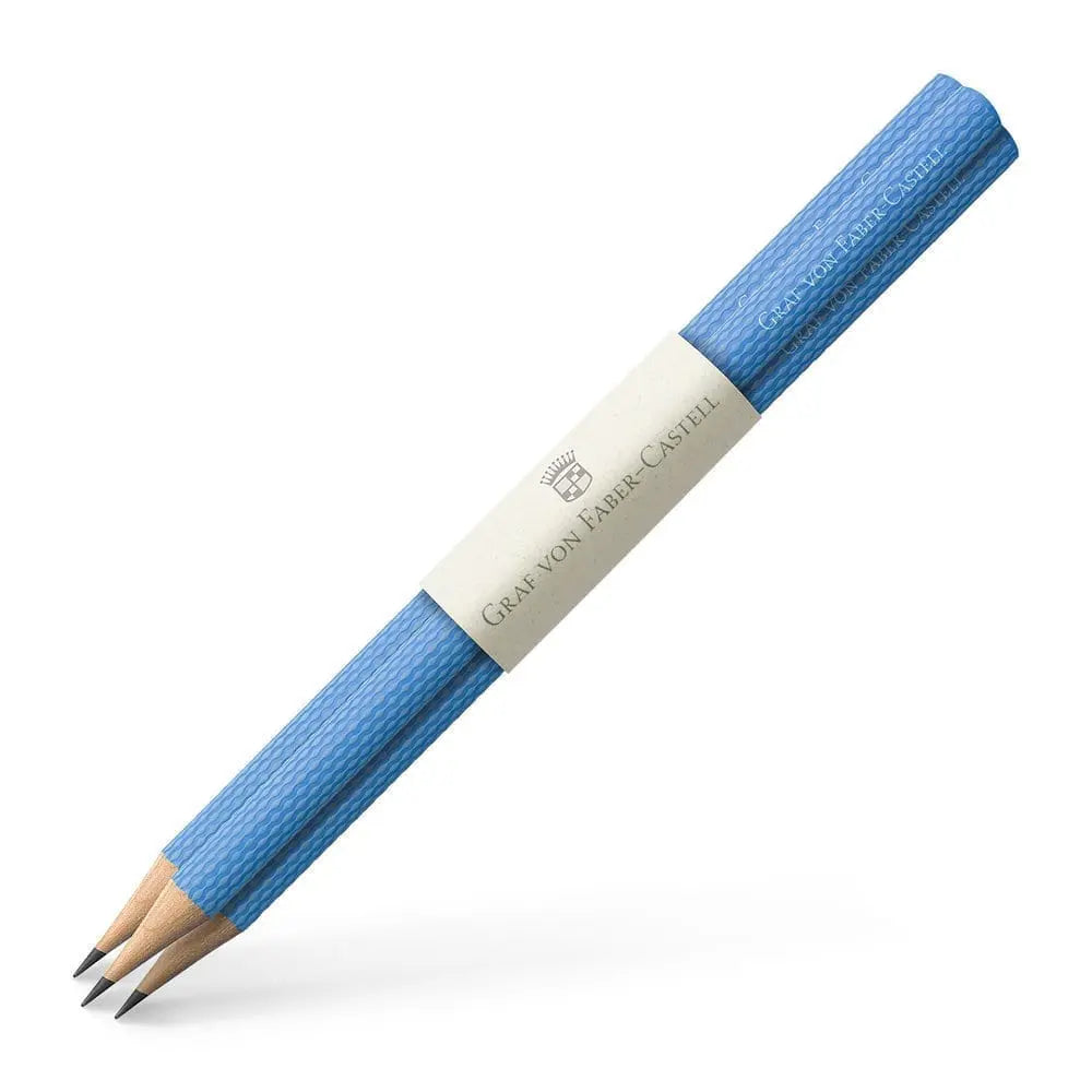 3 Graphite Guilloche Gulf Blue Pencils