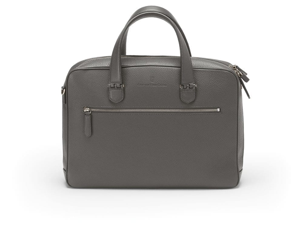 Cashmere Briefcase One Gusset Stone Grey