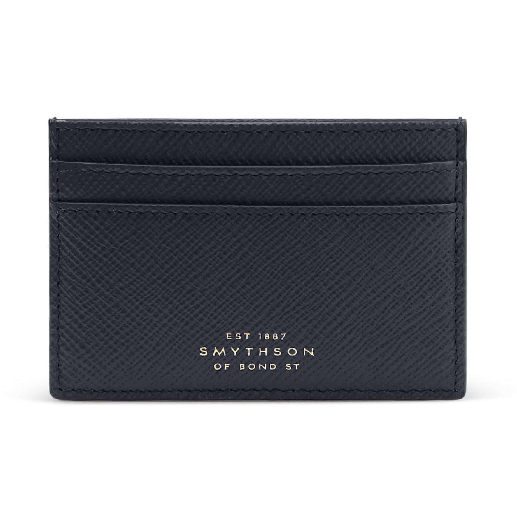 Flat Card Holder in Navy Panama