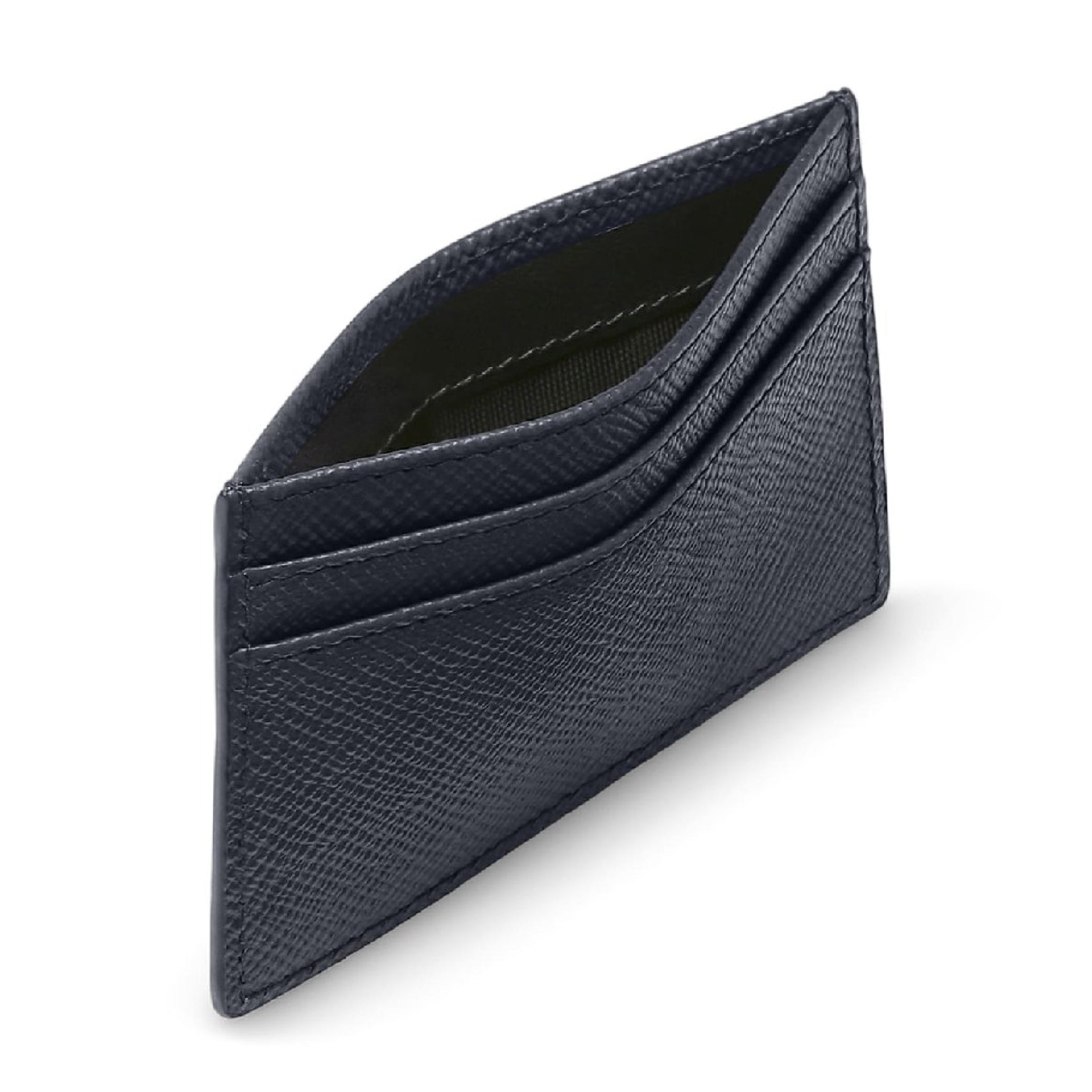 Flat Card Holder in Navy Panama