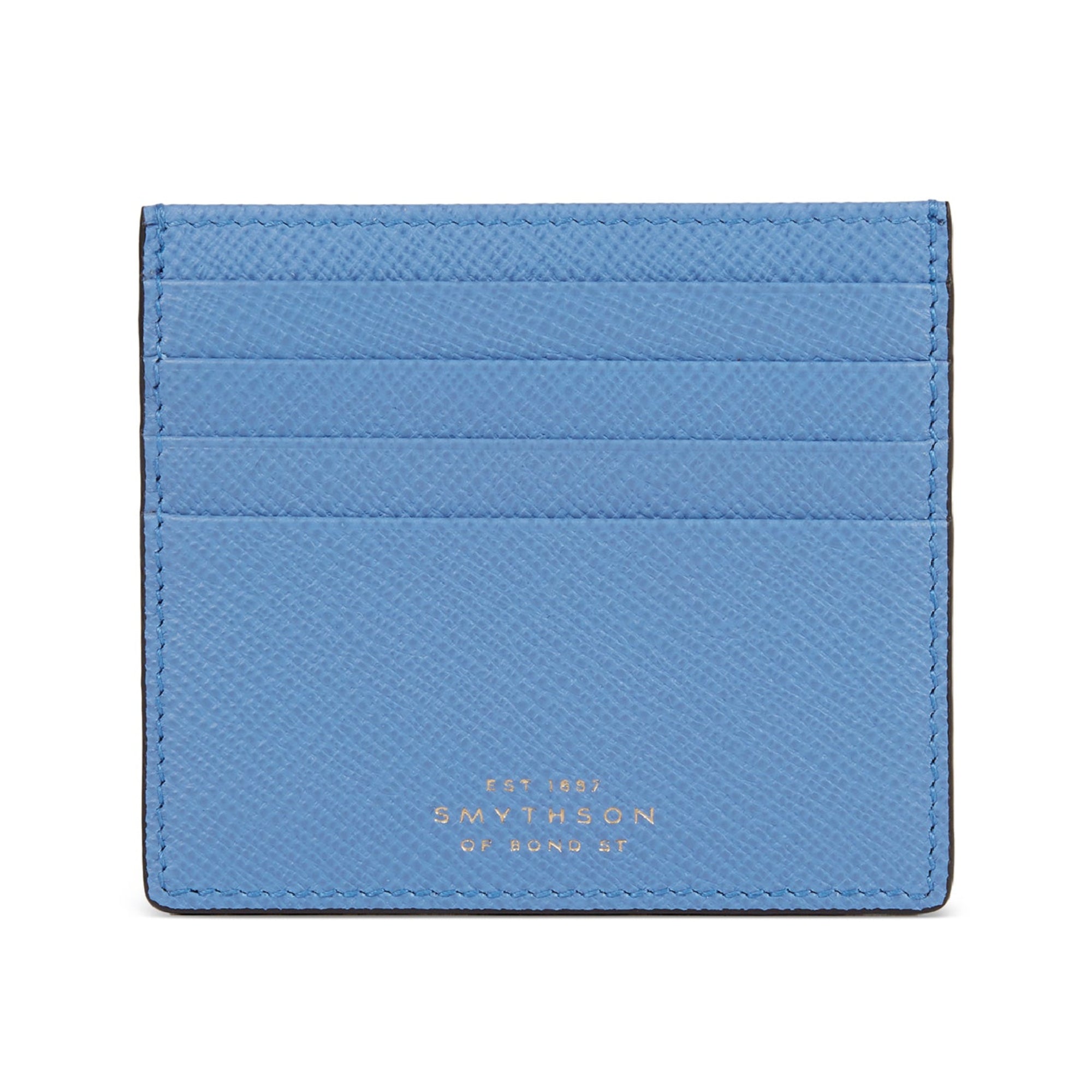 8 Card Slot Flat Card Holder in Nile Blue Panama