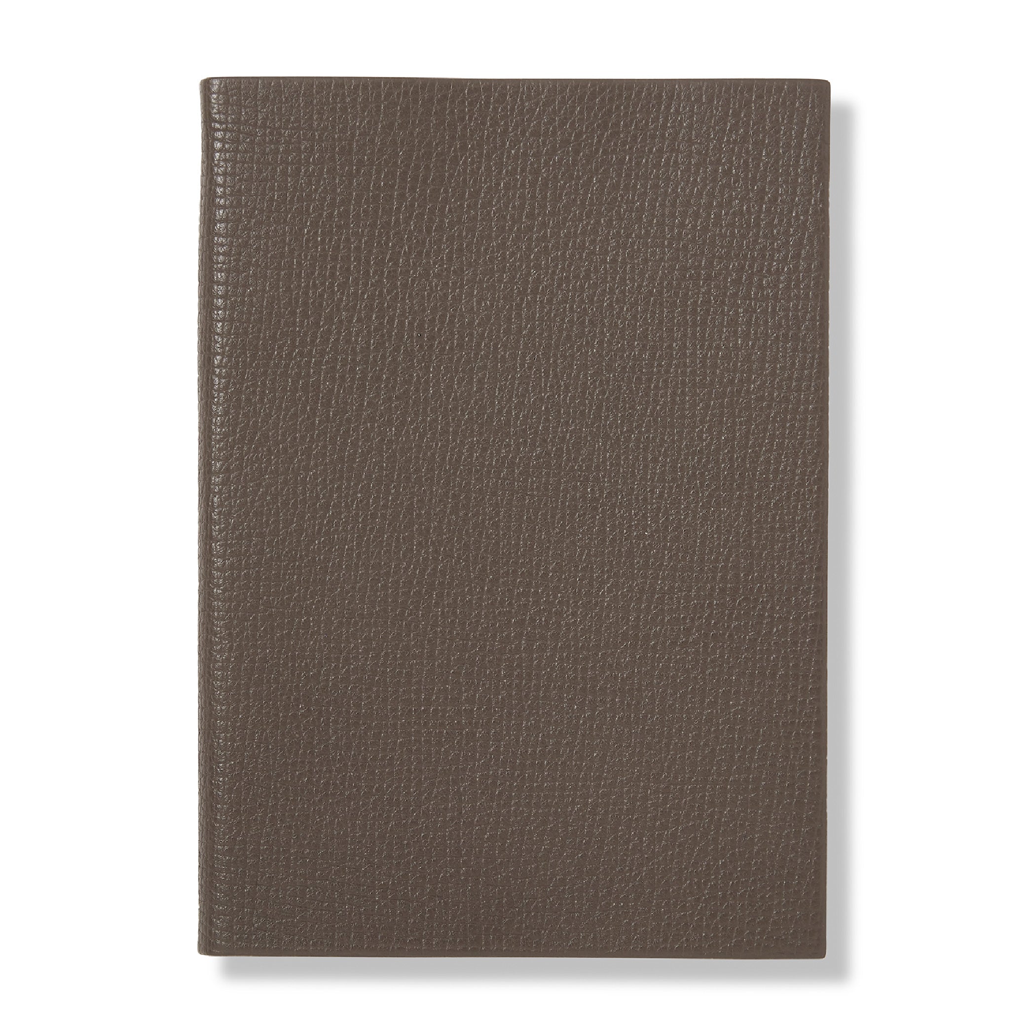 SMYTHSON Dark Taupe Brown Soho Notebook in Ludlow