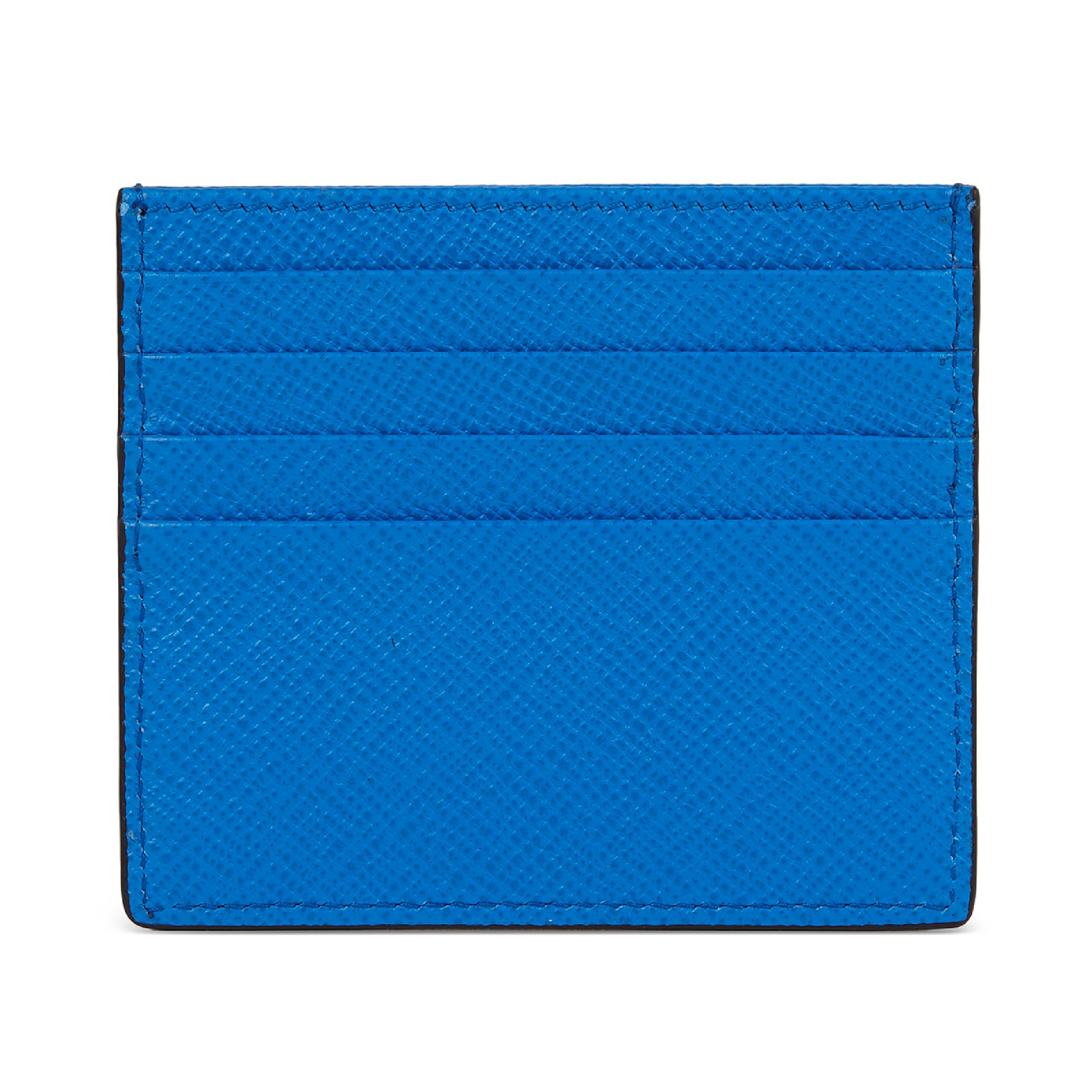 SMYTHSON Lapis Blue 8 Card Slot Flat Card Holder in Panama