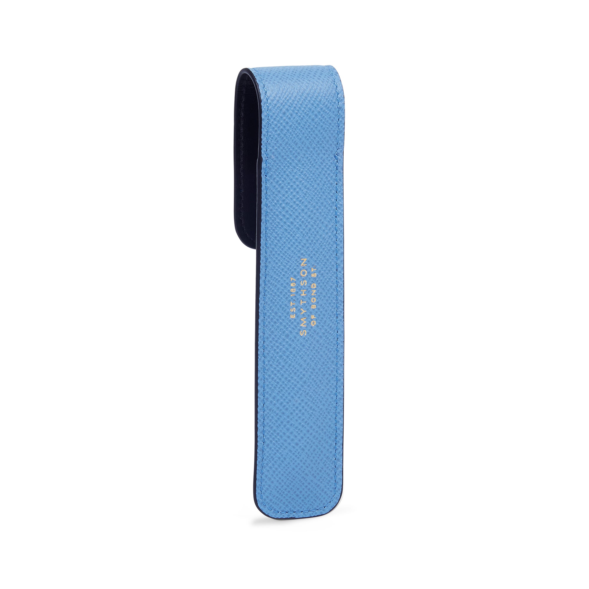 SMYTHSON Nile Blue Pen Sleeve in Panama