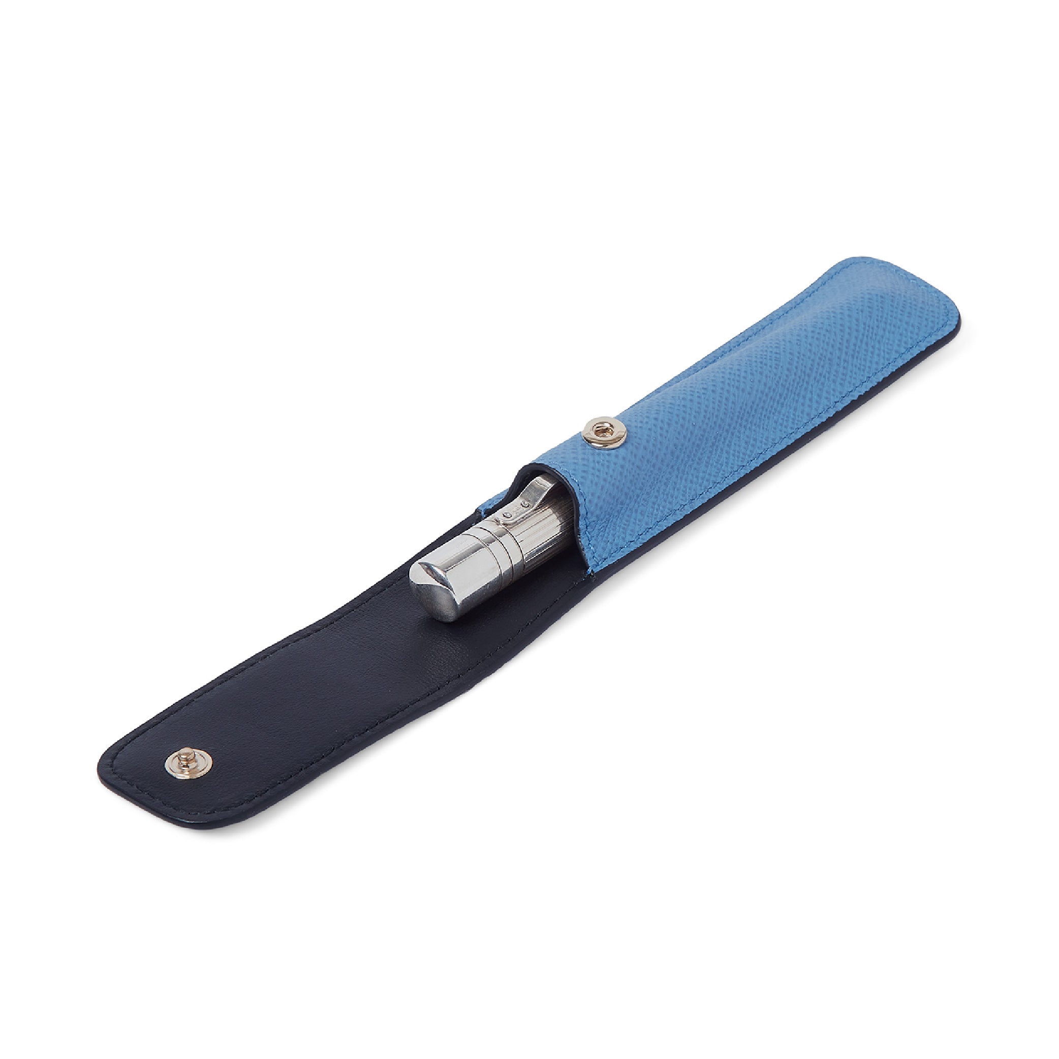 SMYTHSON Nile Blue Pen Sleeve in Panama