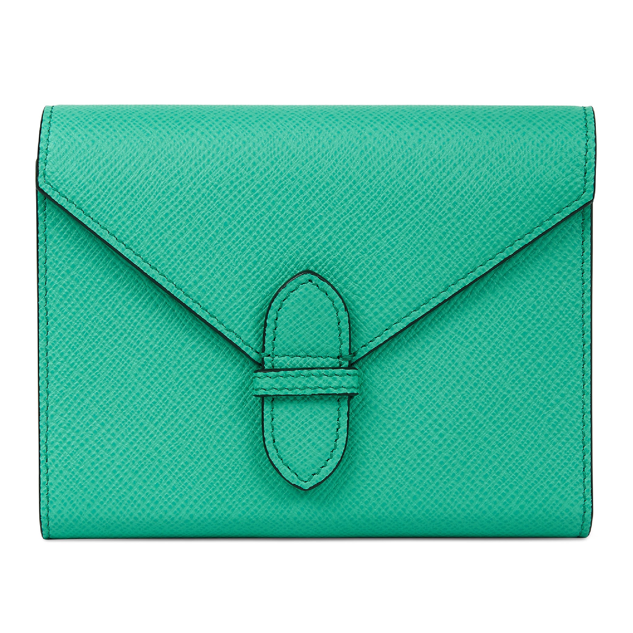 SMYTHSON Jade Green Double Playing Cards Case in Panama