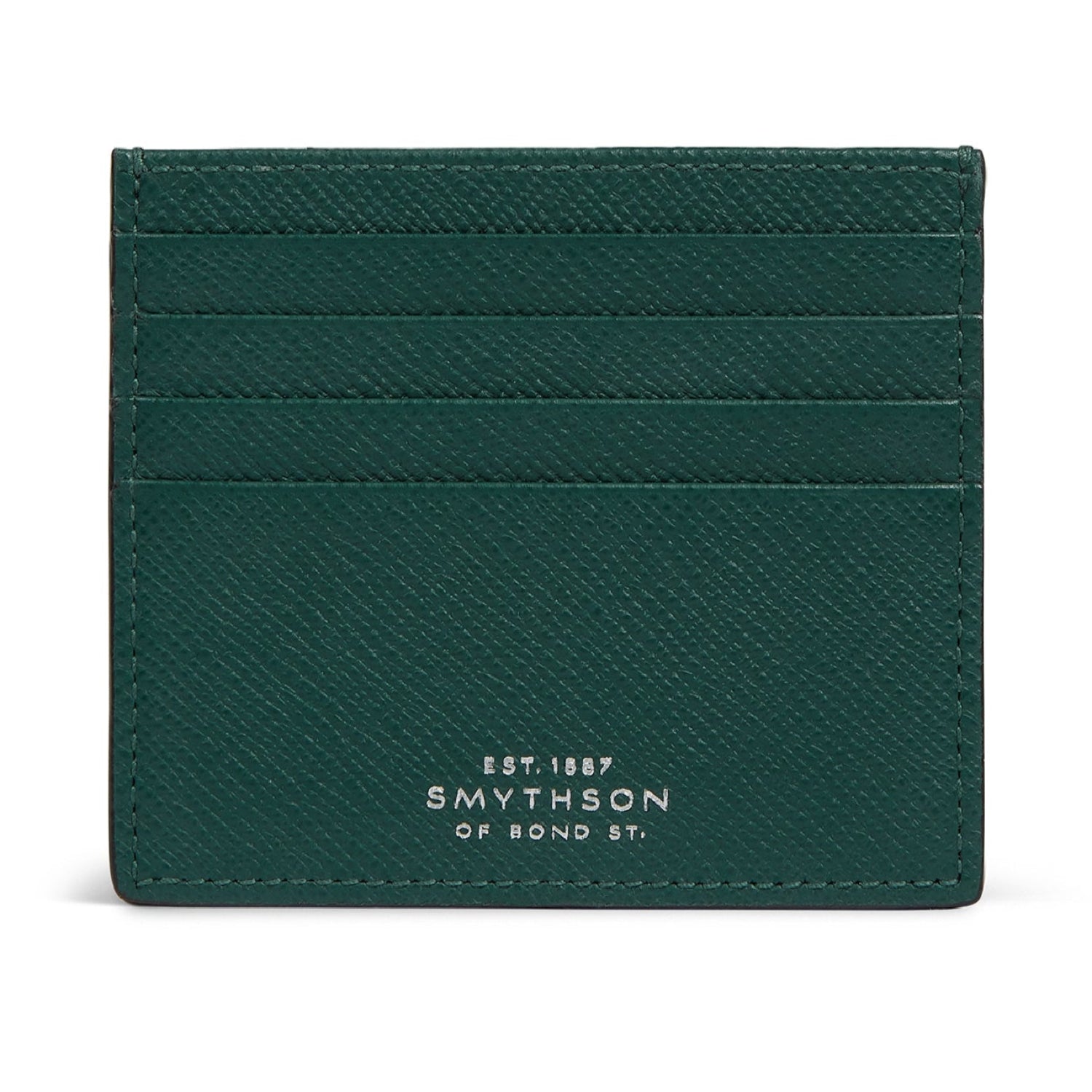 8 Card Slot Flat Card Holder in Forest Green Panama