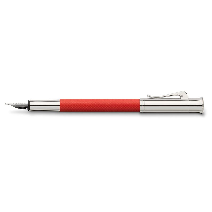 GRAF VON FABER CASTELL Penna stilografica Guilloche India Rossa - Ampia