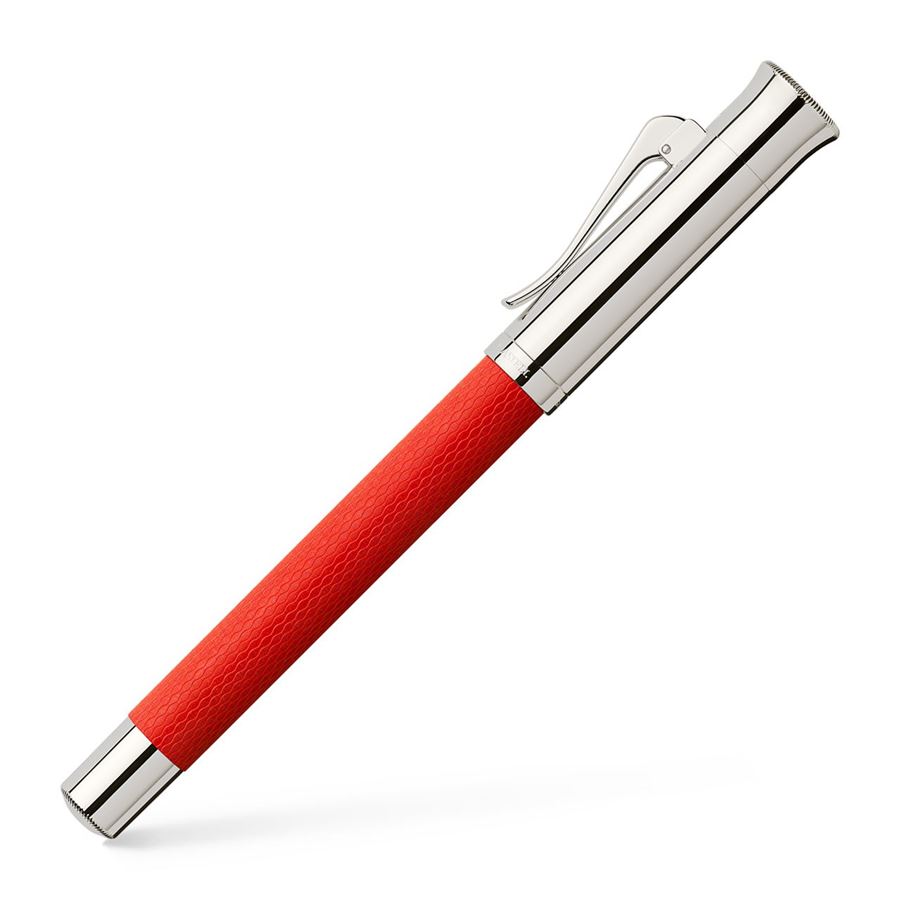 GRAF VON FABER CASTELL Penna stilografica Guilloche India Rossa - Ampia