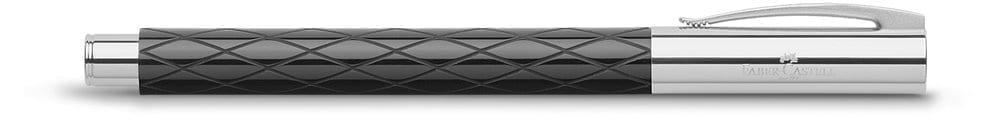 FABER CASTELL Ambition Rhombus Black Resin Fountain Pen - Broad