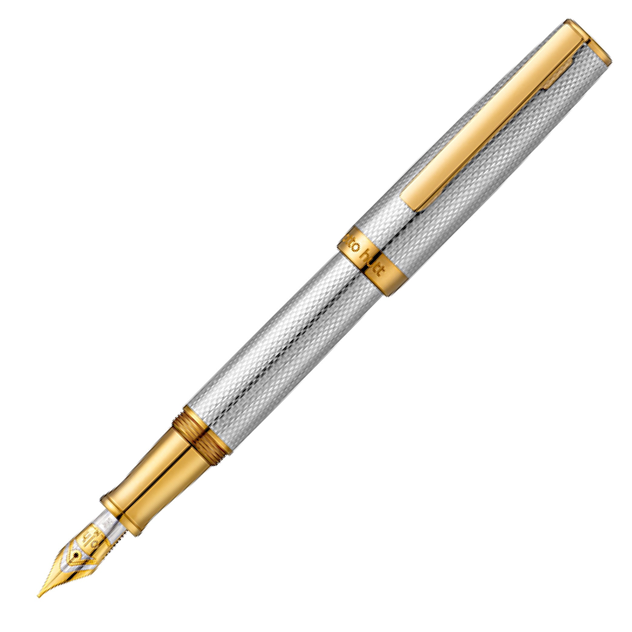 design07 Corn Guilloche Gold Fountain Pen