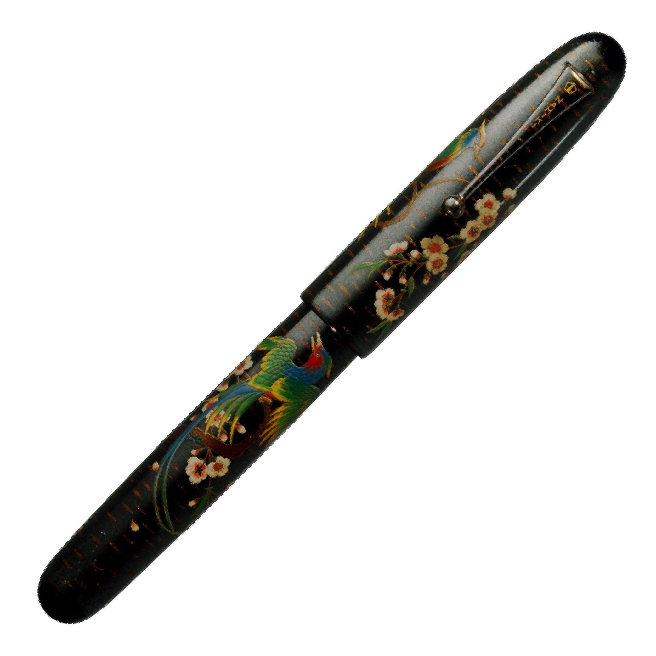 NAMIKI Emperor Rakucho Birds and Weeping Cherry Blossom Fountain Pen