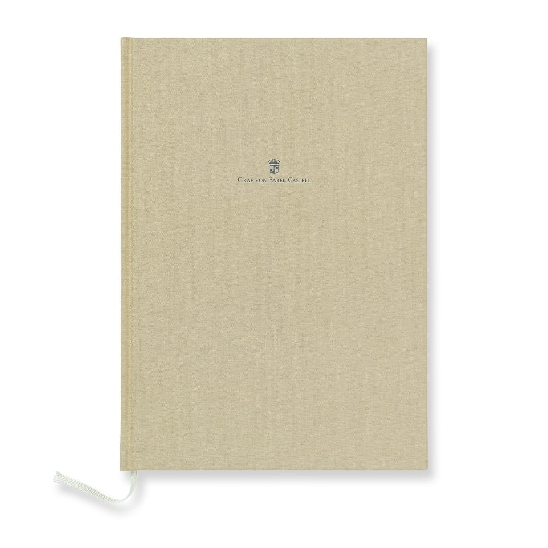 Linen Notebook A4 Brown Gold