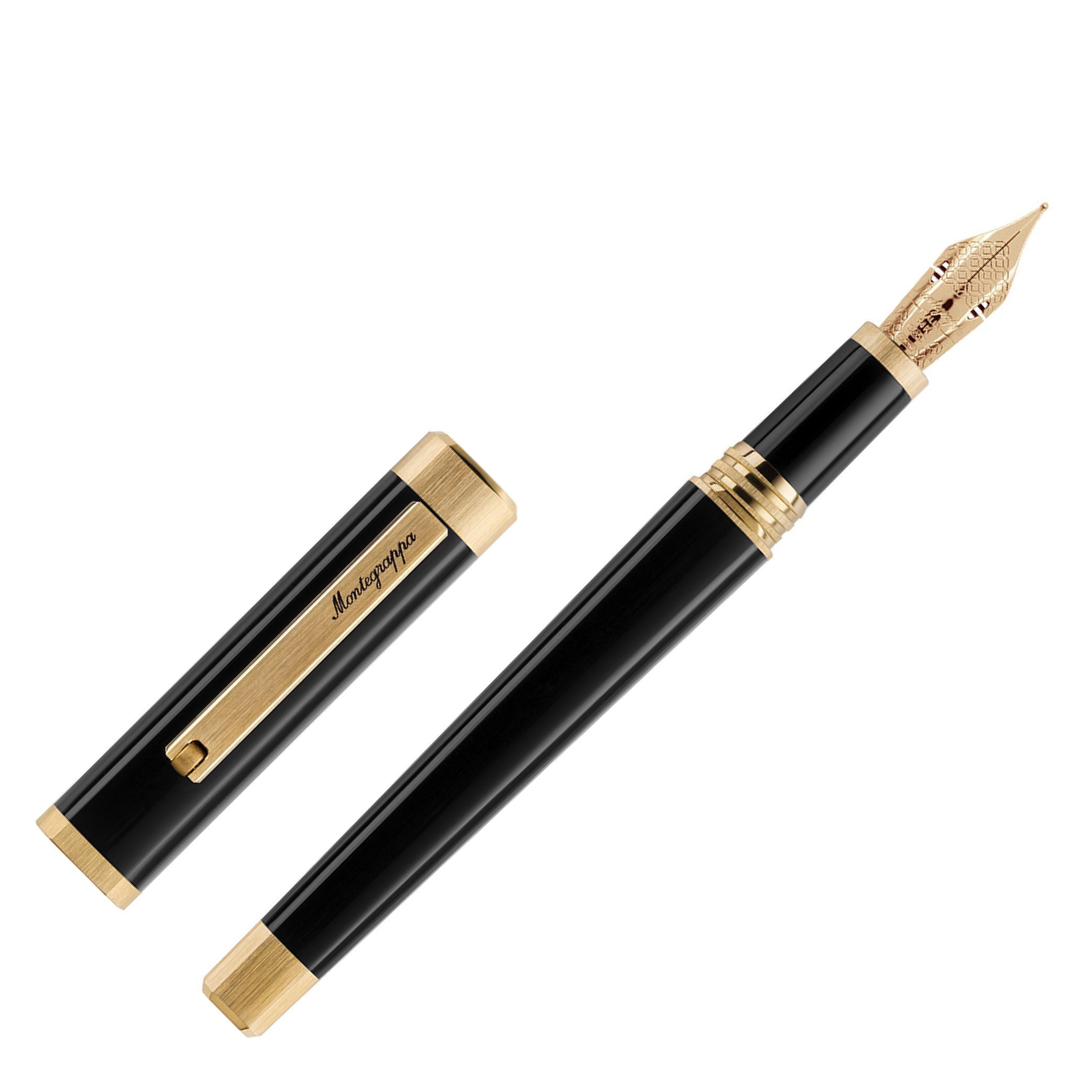 MONTEGRAPPA Quattro Füllfederhalter in Gelbgold mit flexibler Feder 