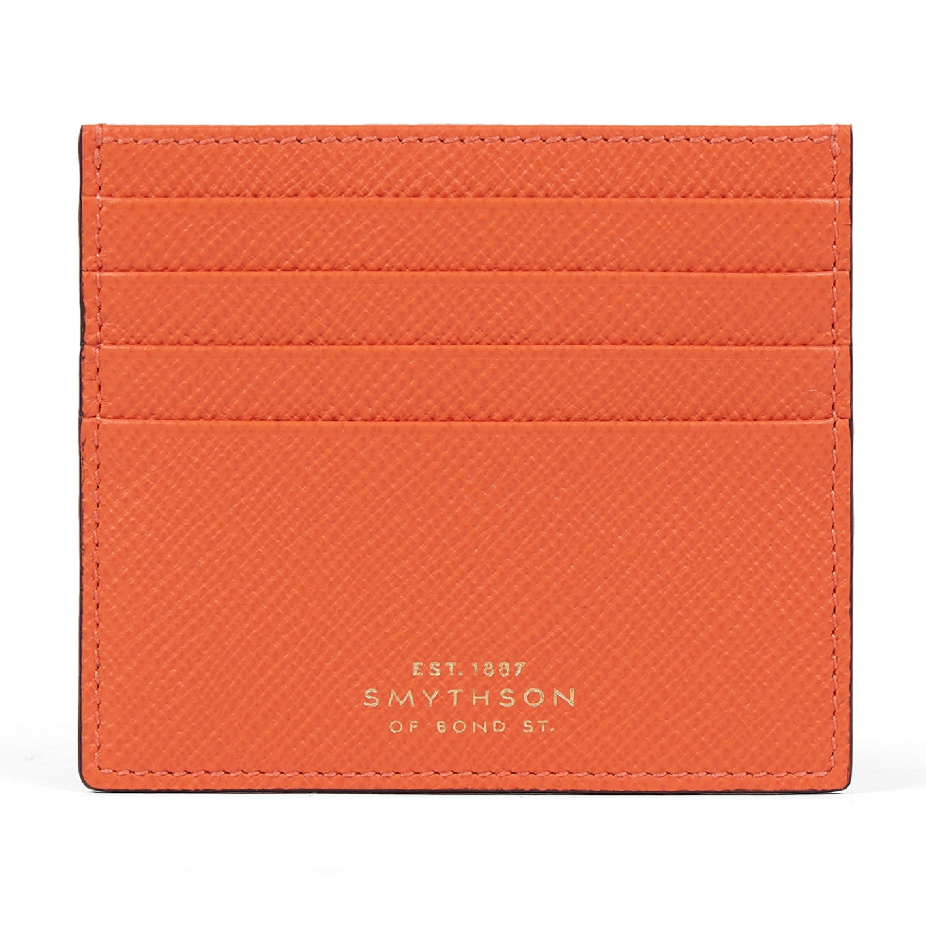 8 Card Slot Flat Card Holder in Orange Panama