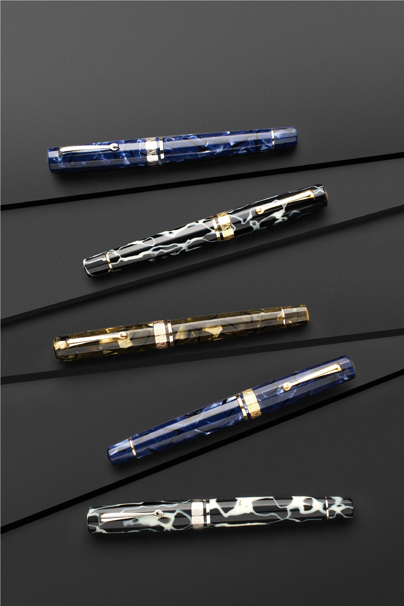 OMAS Paragon Blue Royale Silver Trim Fountain Pen