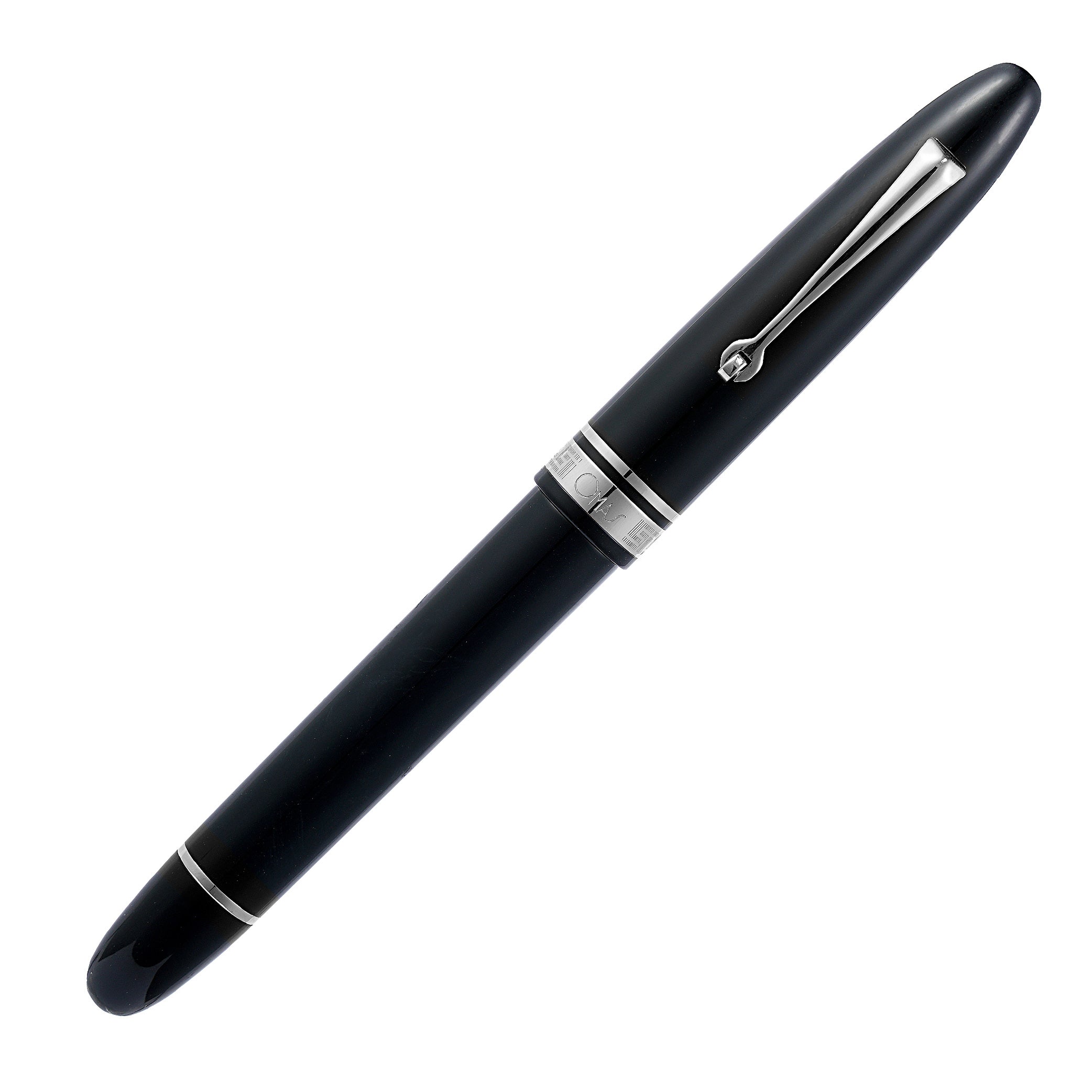 OMAS Ogiva Nera Silver Trim Fountain Pen