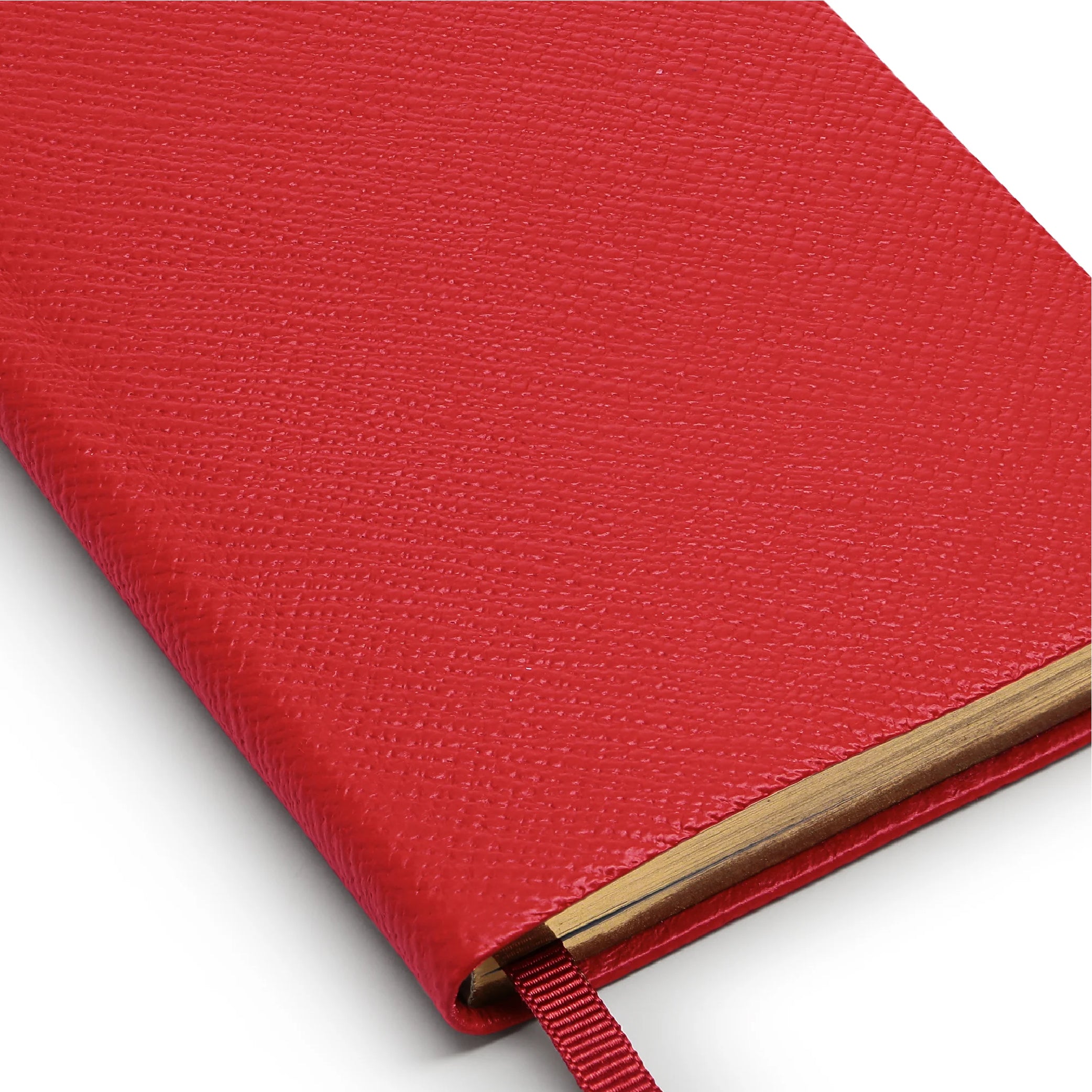 SMYTHSON Scarlet Red Soho Notebook in Panama