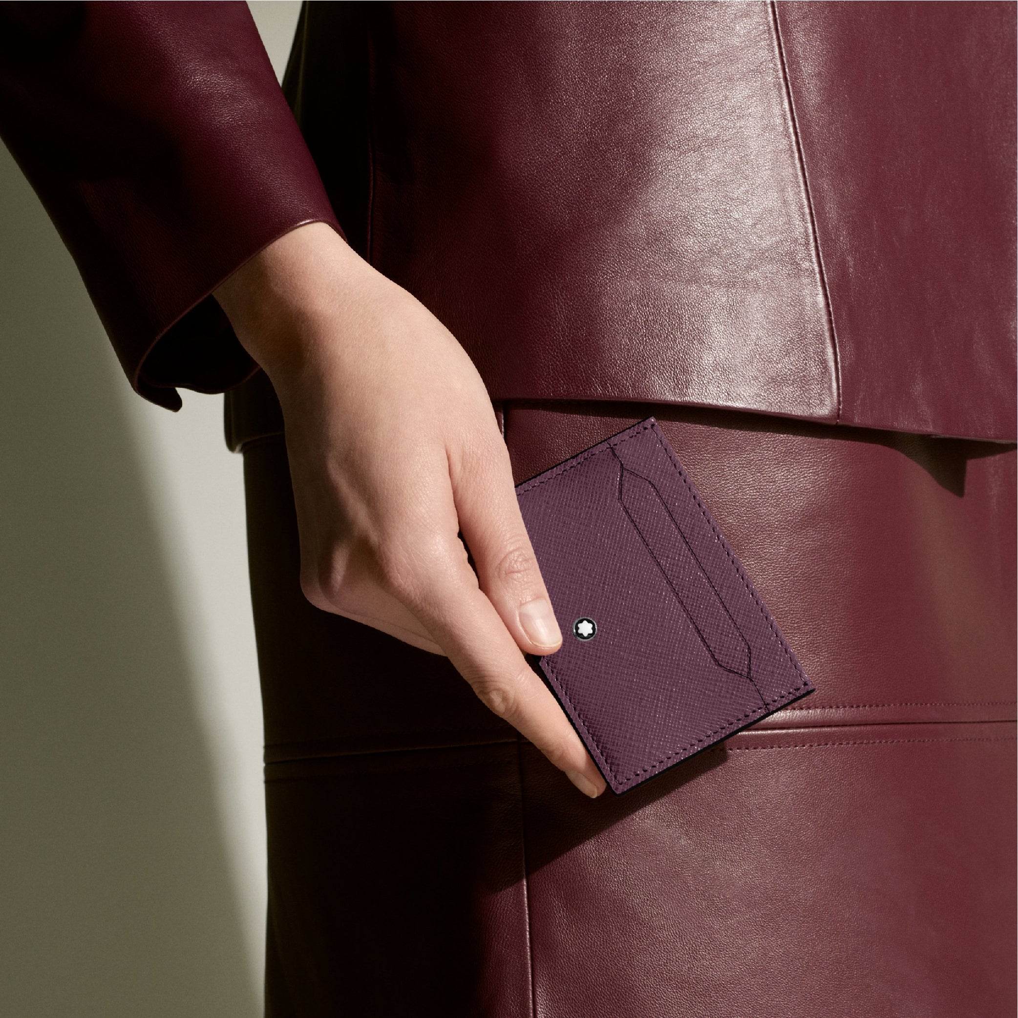 Sartorial Card Holder 5cc Cassis