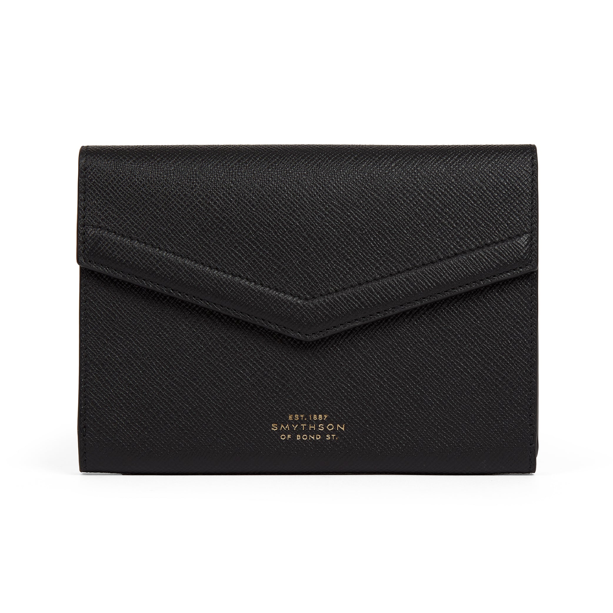 Slim Stationery Holder in Black Panama