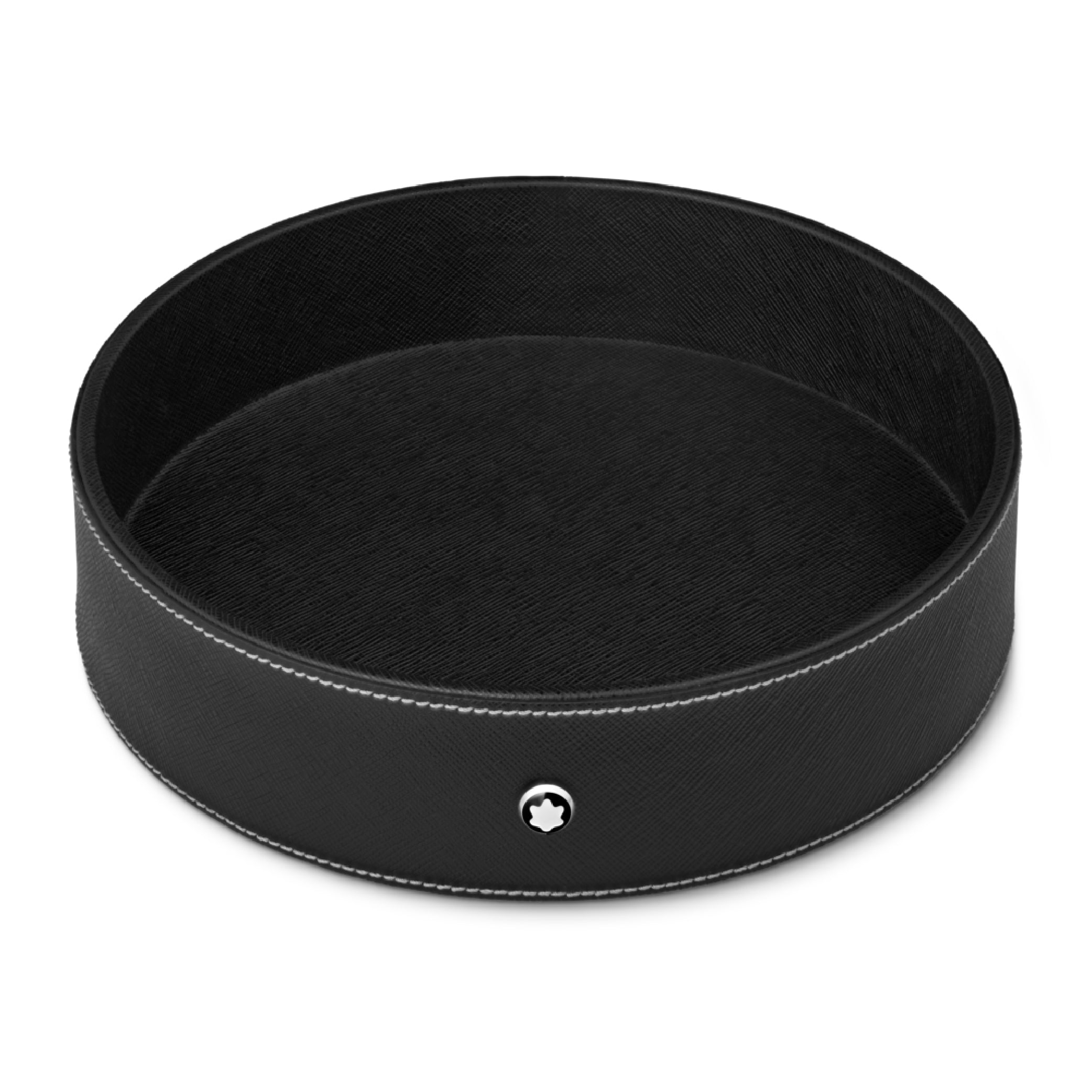 Black Large Round Desk Tray