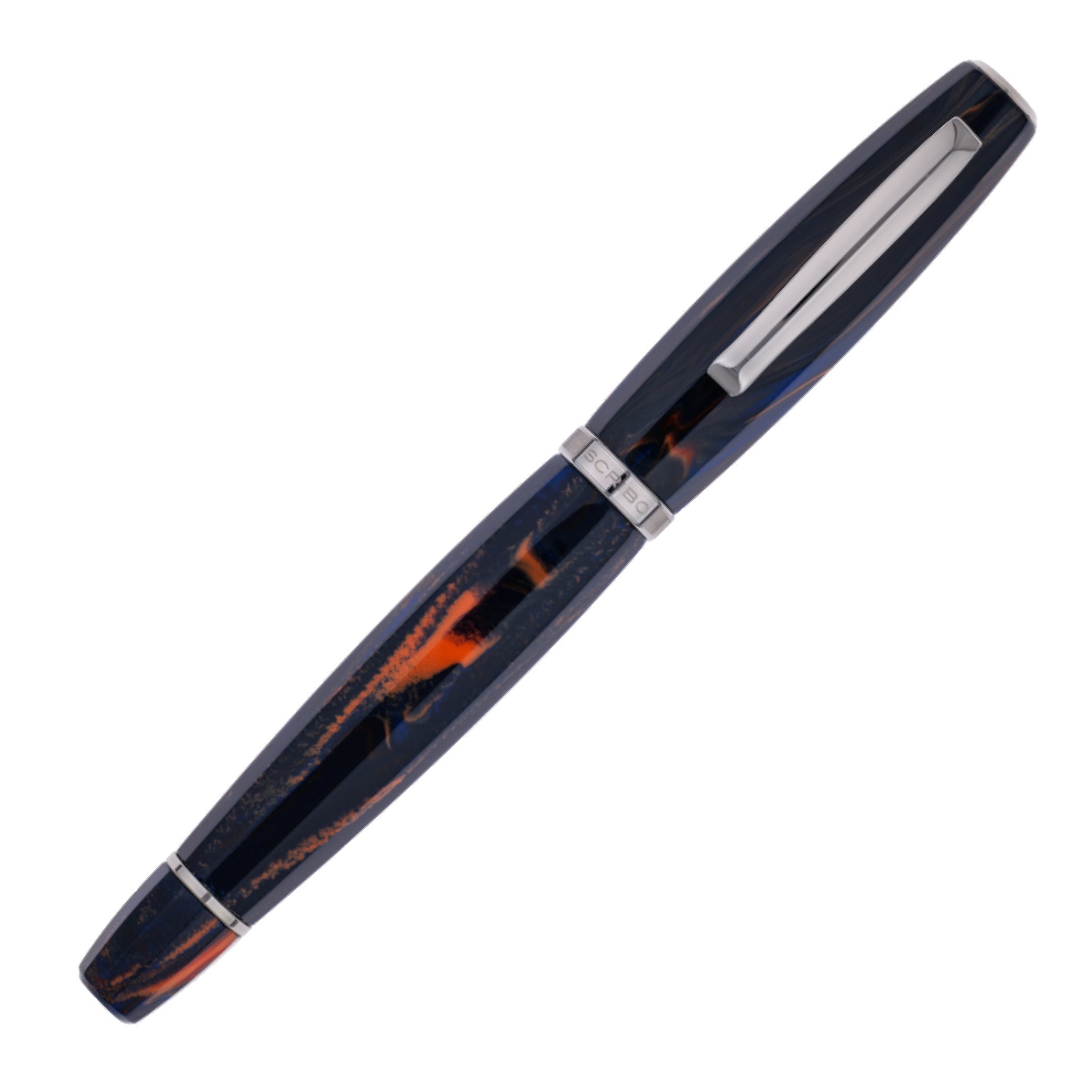 SCRIBO Feel Blu Califfo Ruthenium Limited Edition Fountain Pen