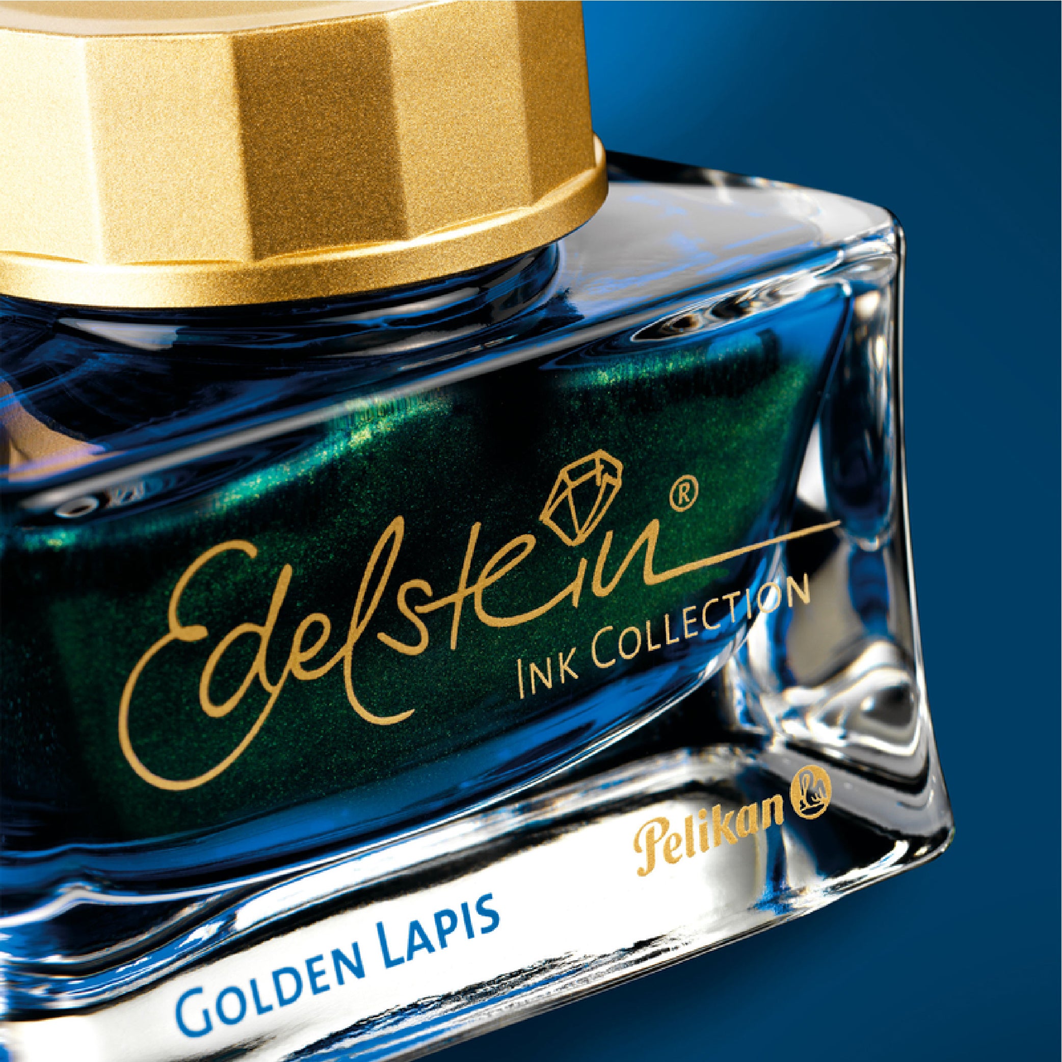 PELIKAN Edelstein Collection Golden Lapis Ink dell'anno 2024, flacone da 50 ml