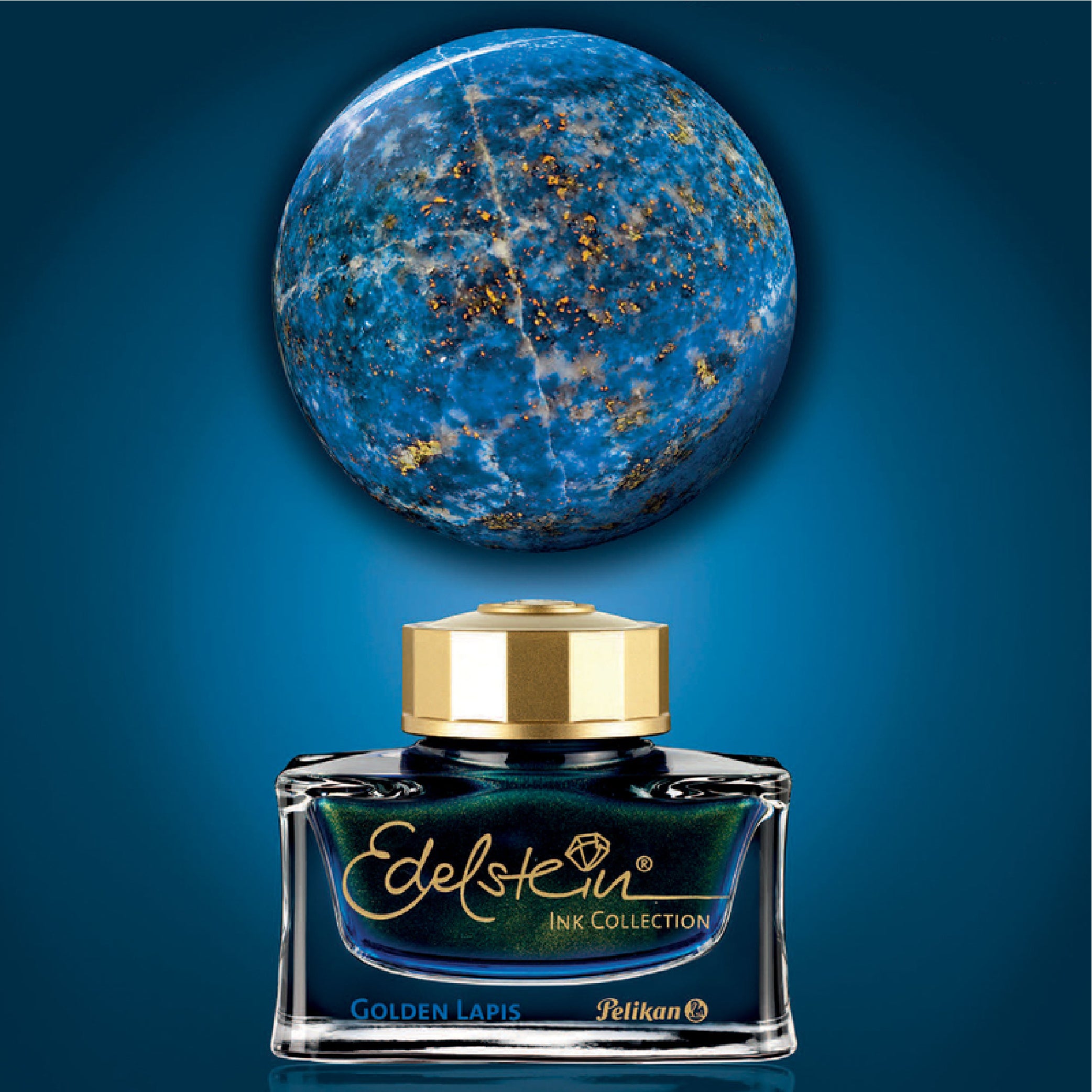 PELIKAN Edelstein Collection Golden Lapis Ink dell'anno 2024, flacone da 50 ml