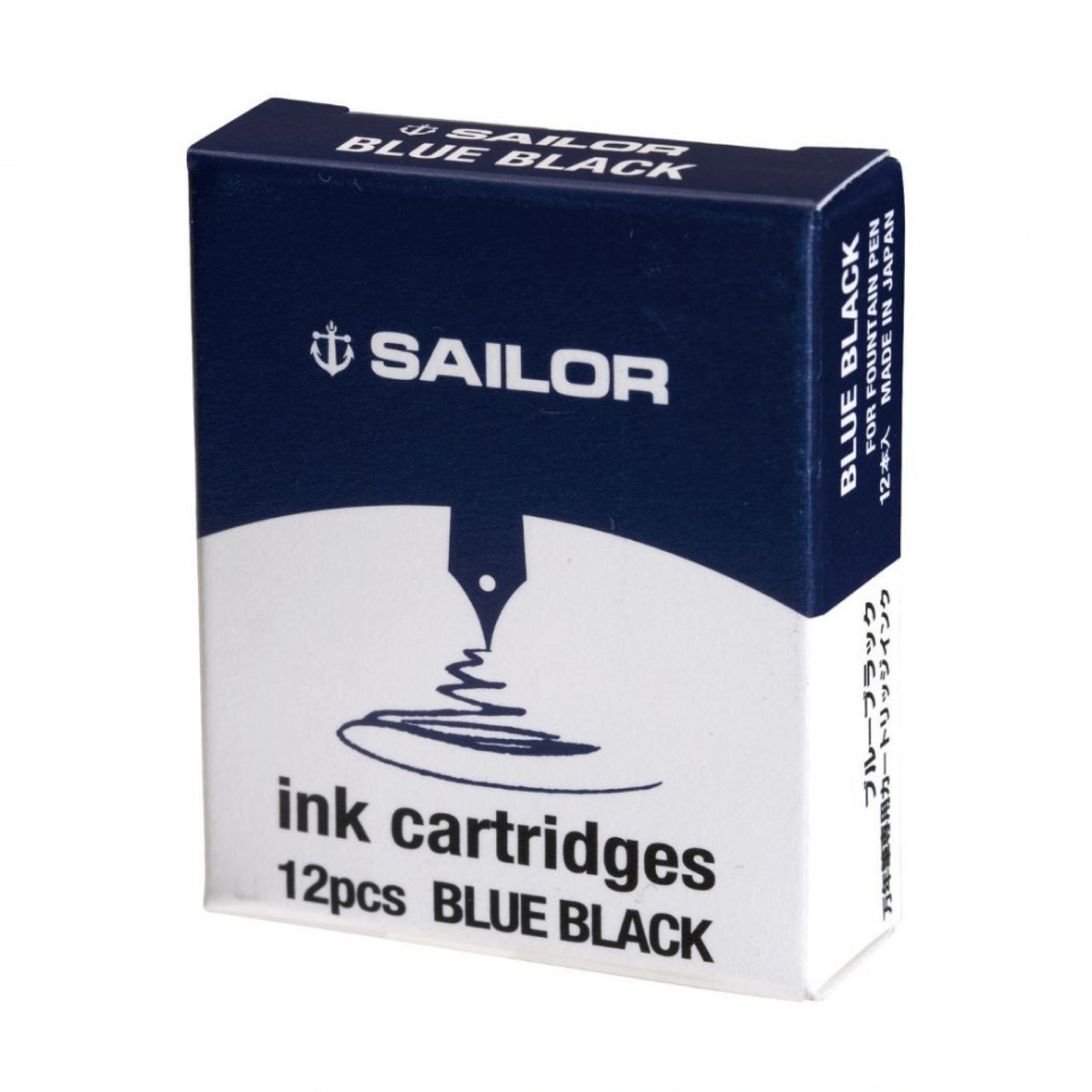 SAILOR Blue-Black Cartridges, 12pcs