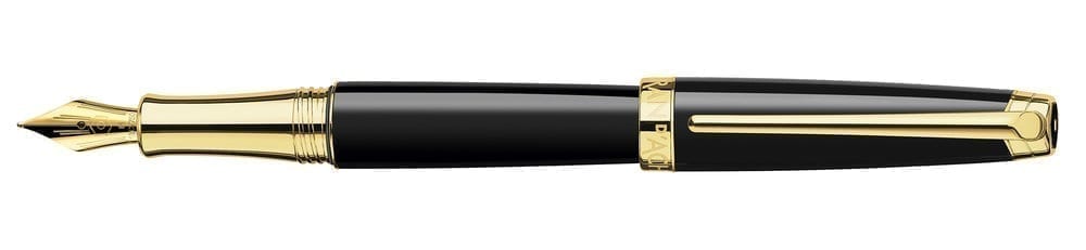 CARAN D'ACHE Leman Ebony Black Gold Fountain Pen