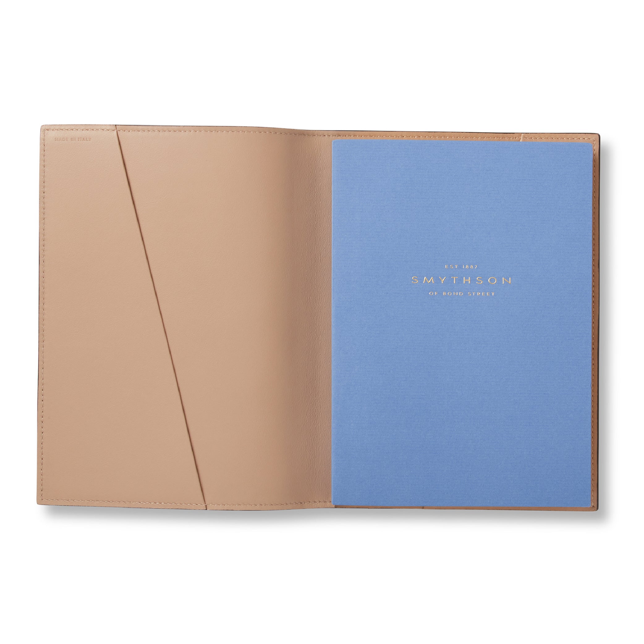 SMYTHSON Nutmeg Brown Evergreen Refillable Notebook in Ludlow