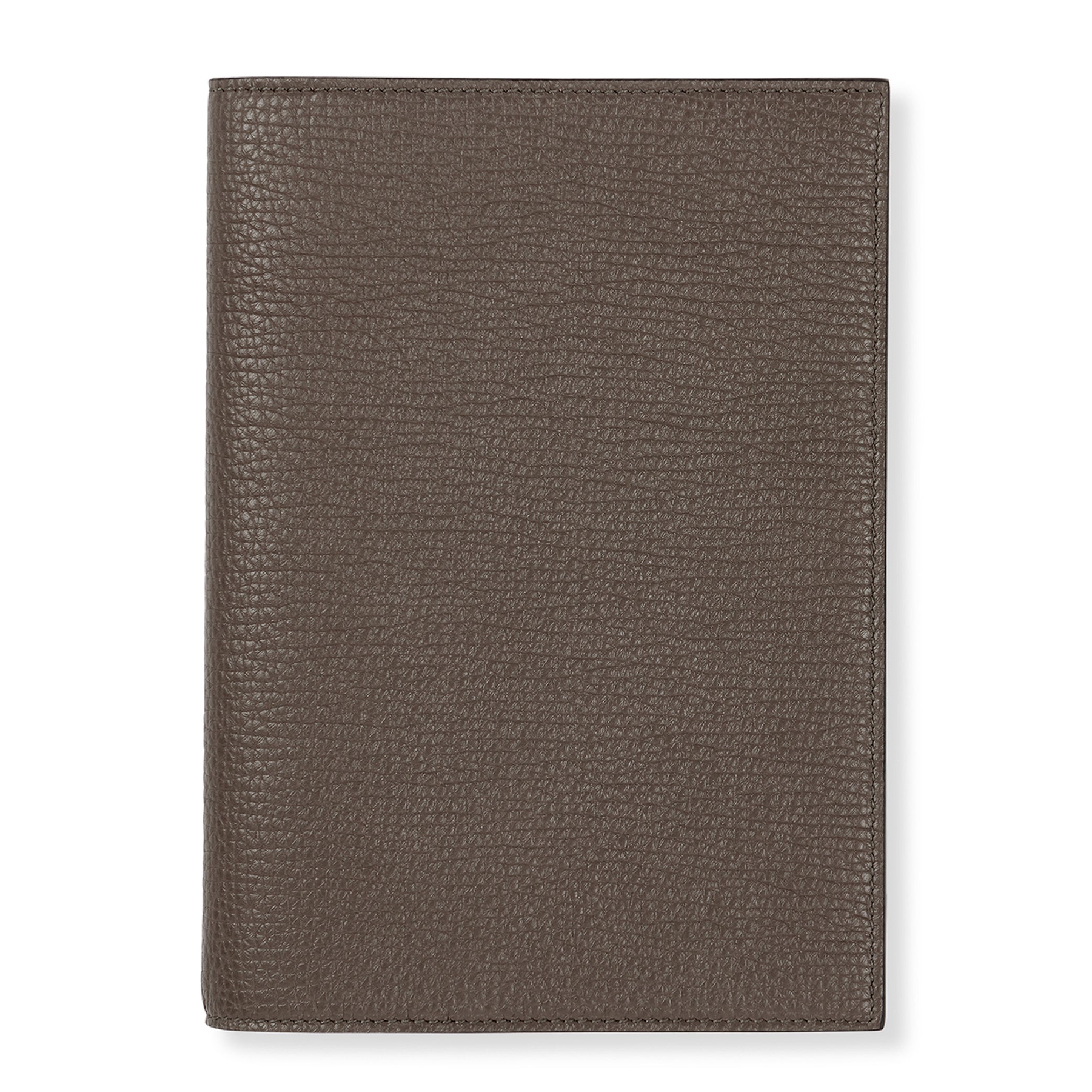 SMYTHSON Dark Taupe Evergreen Refillable Notebook in Ludlow