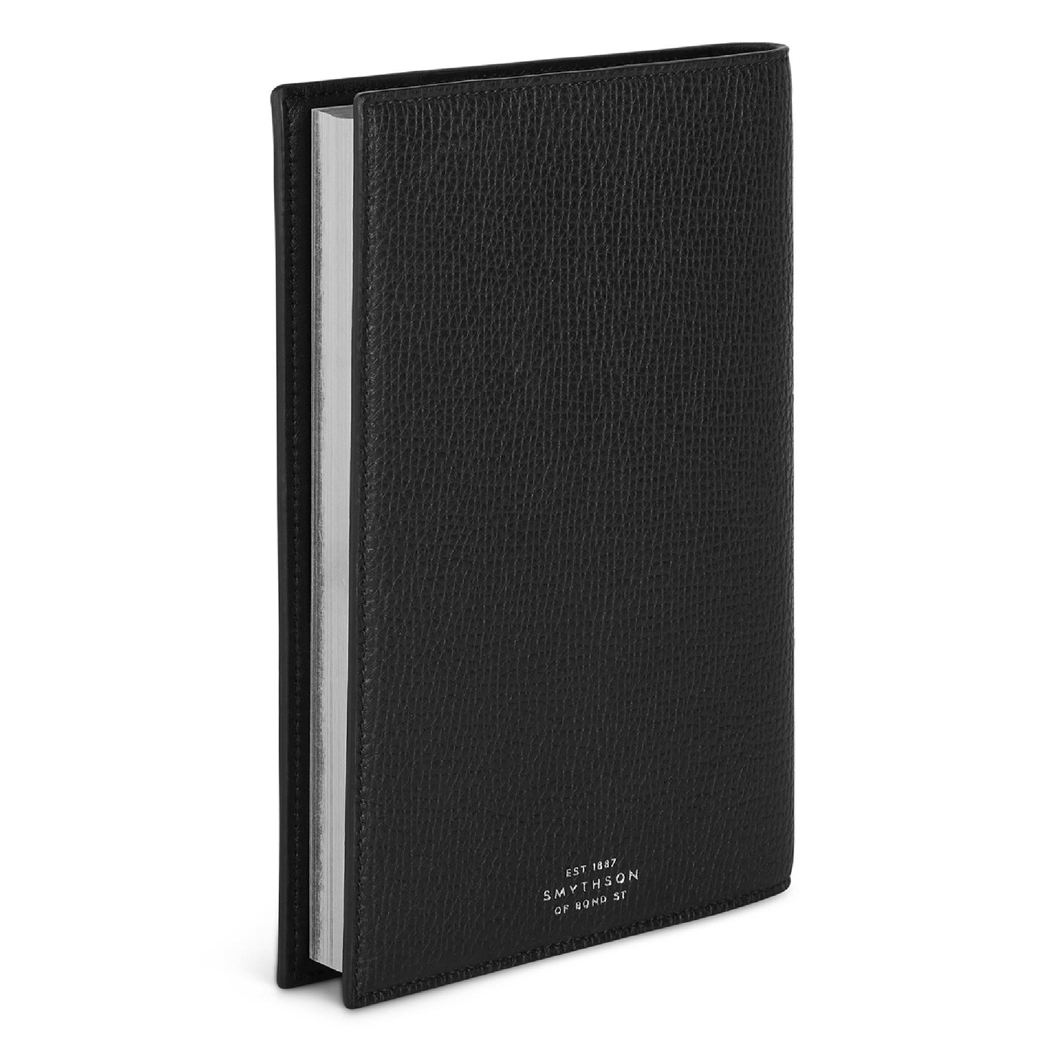 SMYTHSON Black Evergreen Refillable Notebook in Ludlow