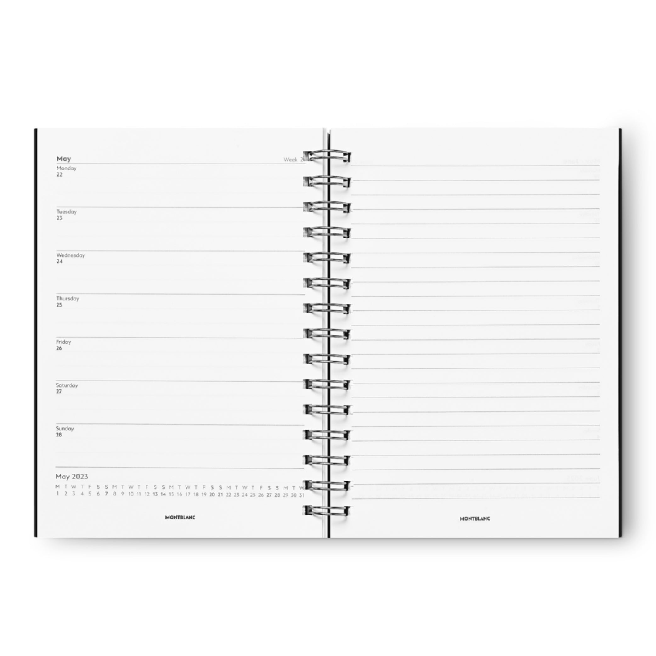 Envelope Notebook Refill #146 Small, Black - Calendar 18-months