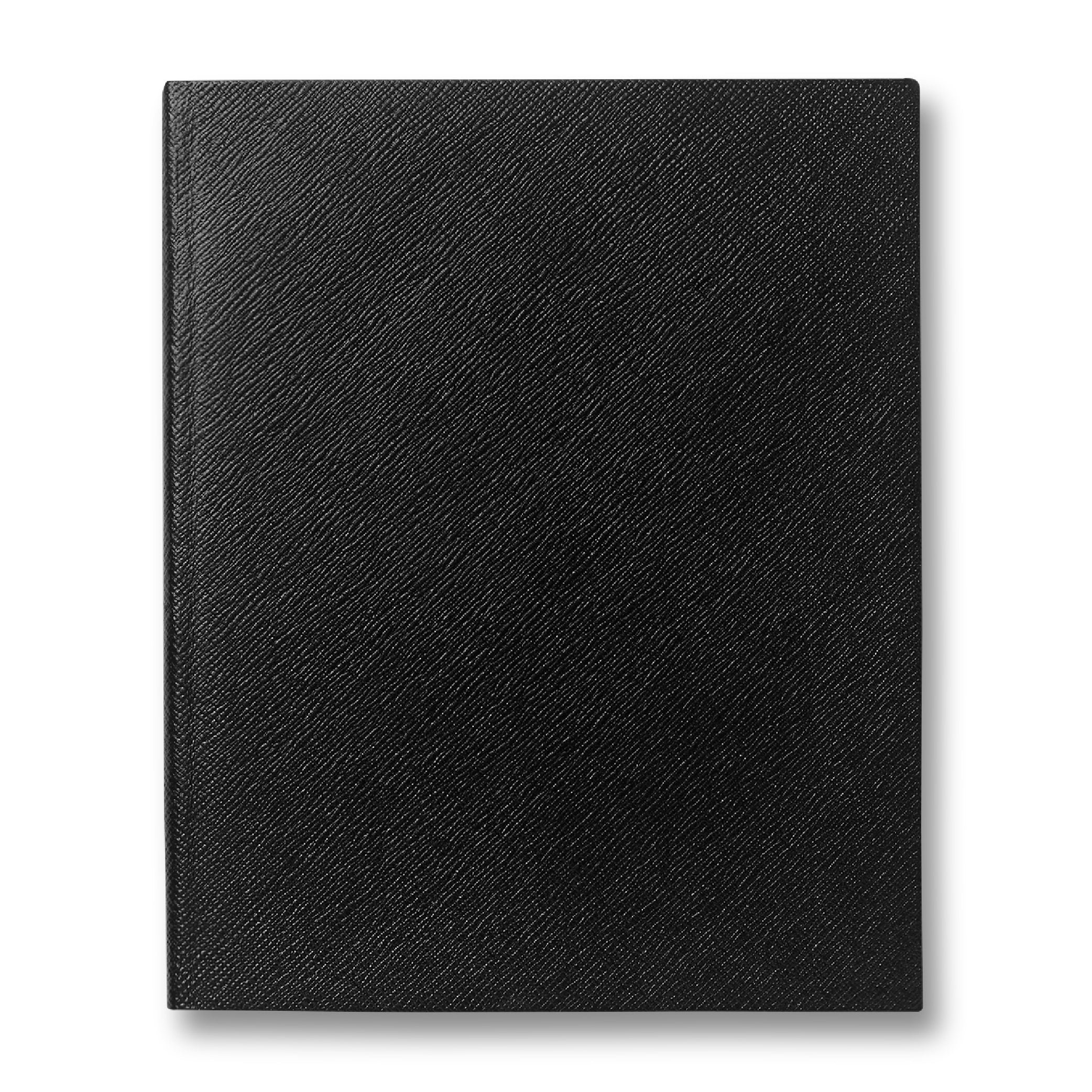 SMYTHSON Black Plain Paged Portobello Notebook in Panama