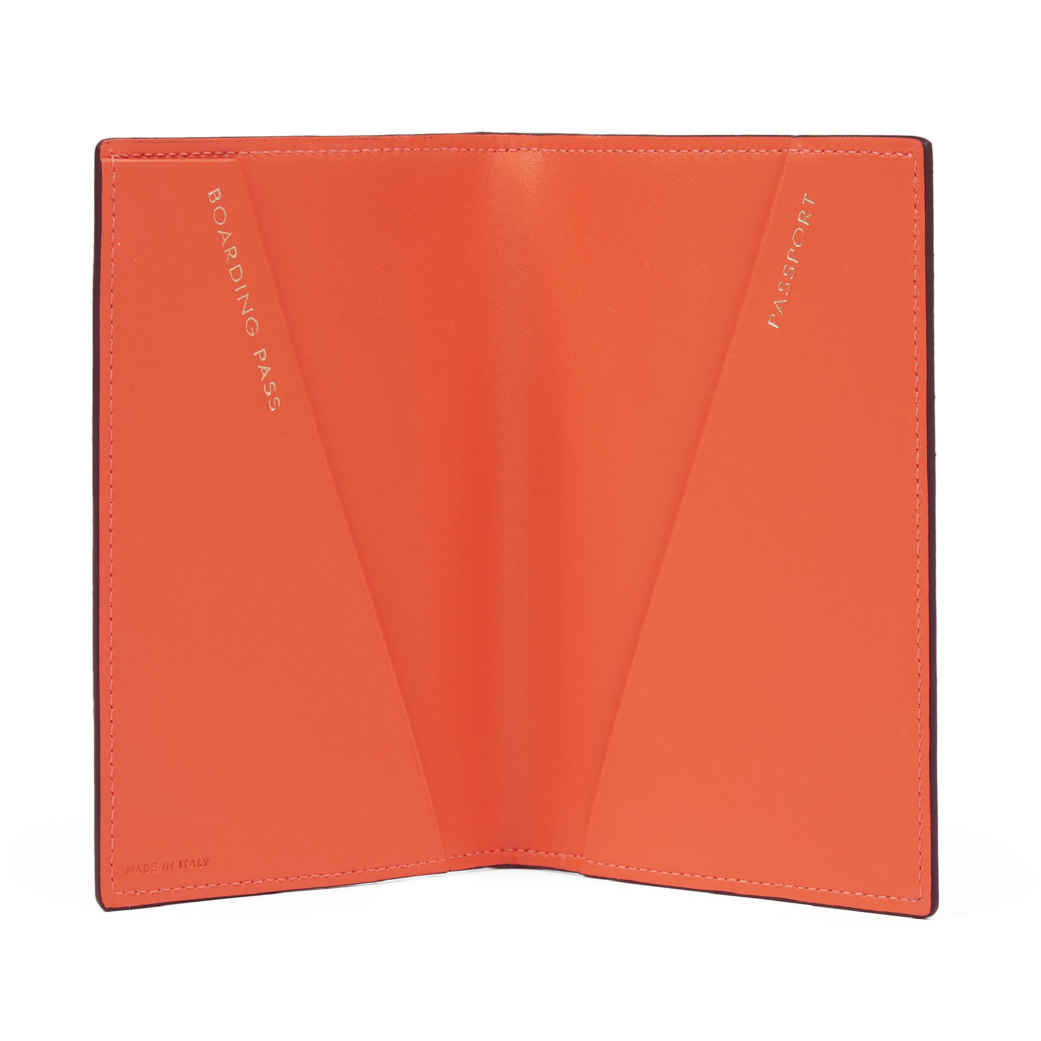 Passport Cover in Orange Panama