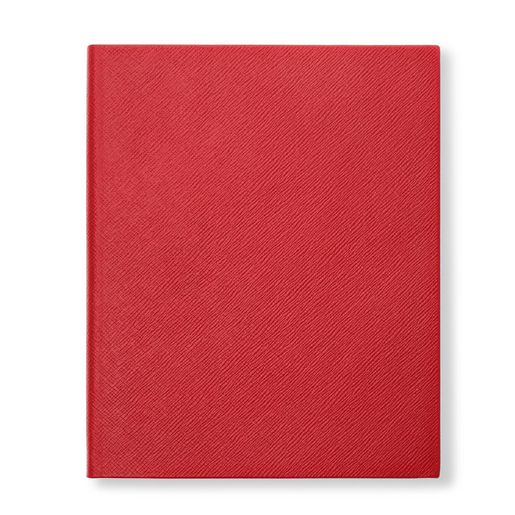 SMYTHSON Scarlet Red Portobello Notebook in Panama