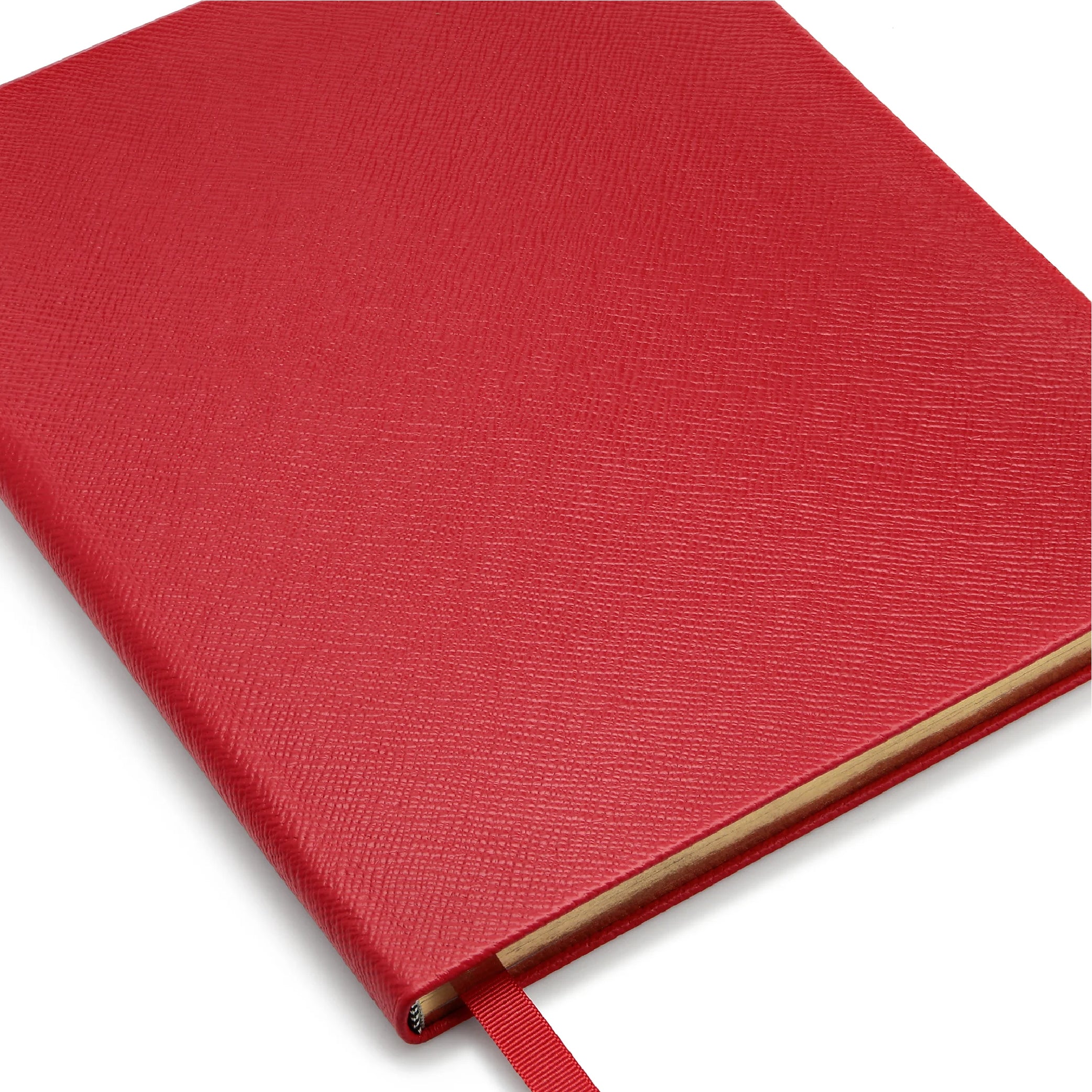 SMYTHSON Scarlet Red Portobello Notebook in Panama