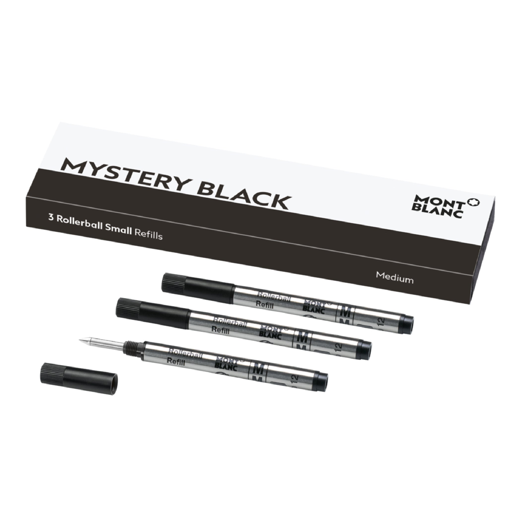 3 Rollerball Small Refills Mystery Black (M)