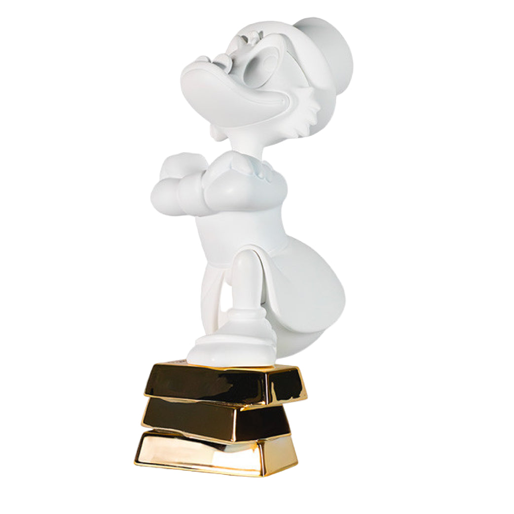 Uncle Scrooge Ingots Matte White and Chromed Gold - 30CM