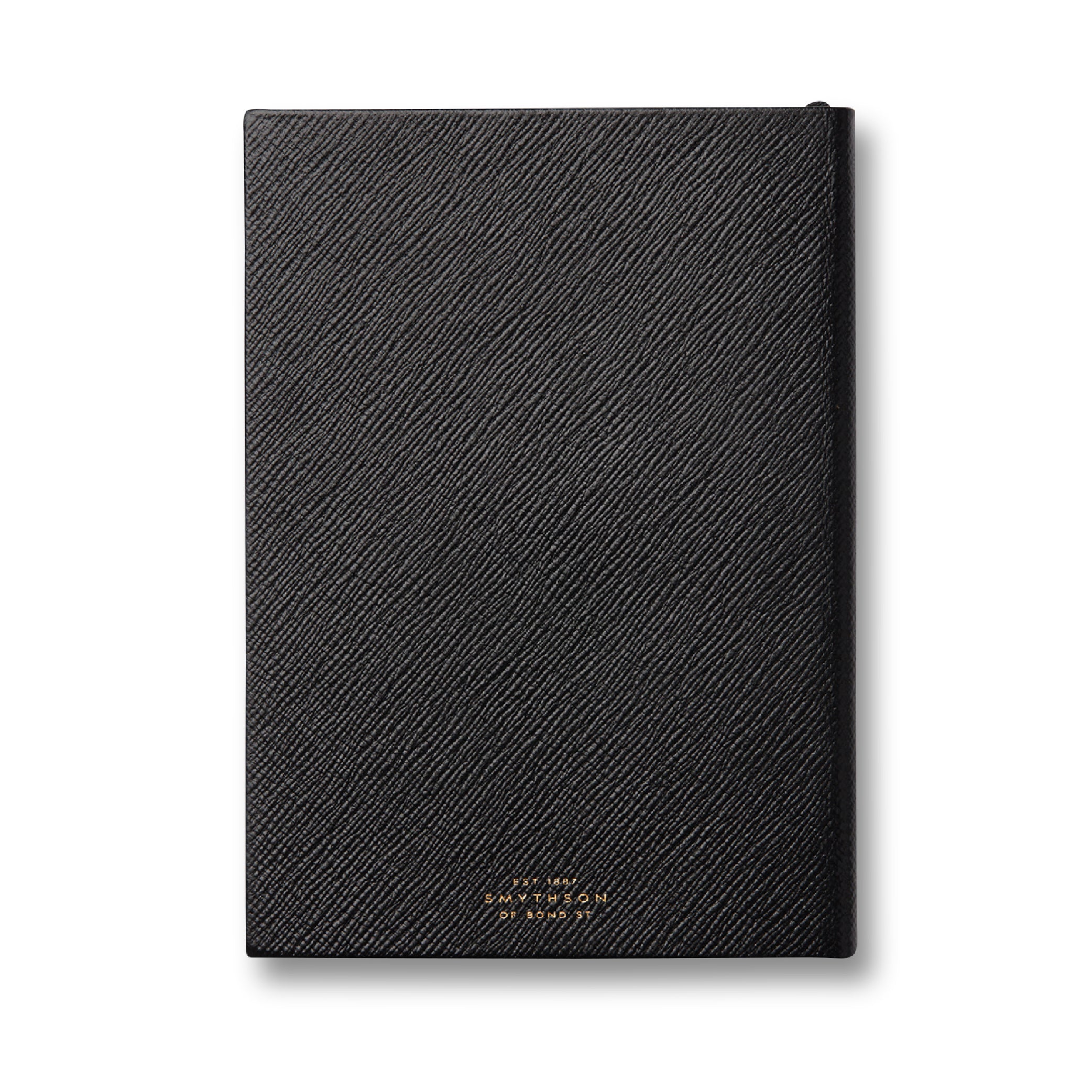 SMYTHSON Black Plain Paged Soho Notebook in Panama